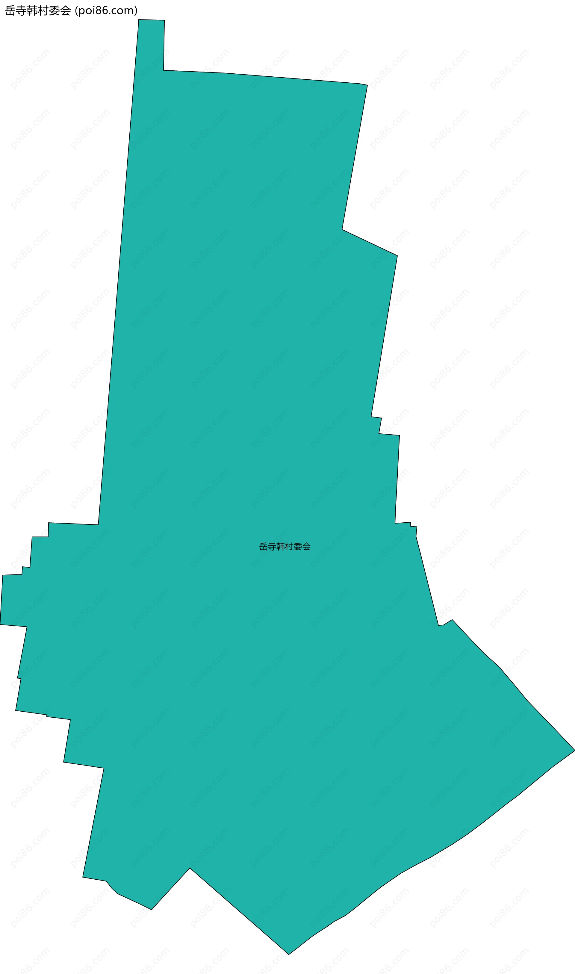 岳寺韩村委会边界地图