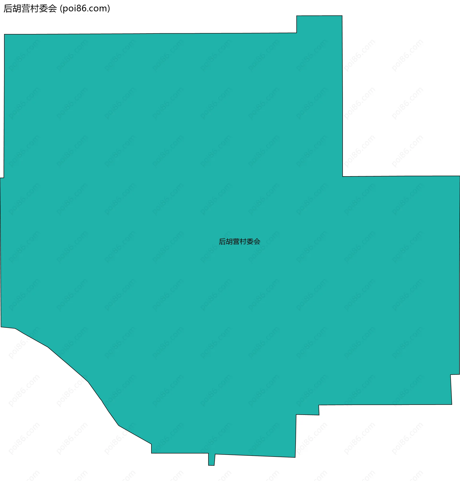 后胡营村委会边界地图