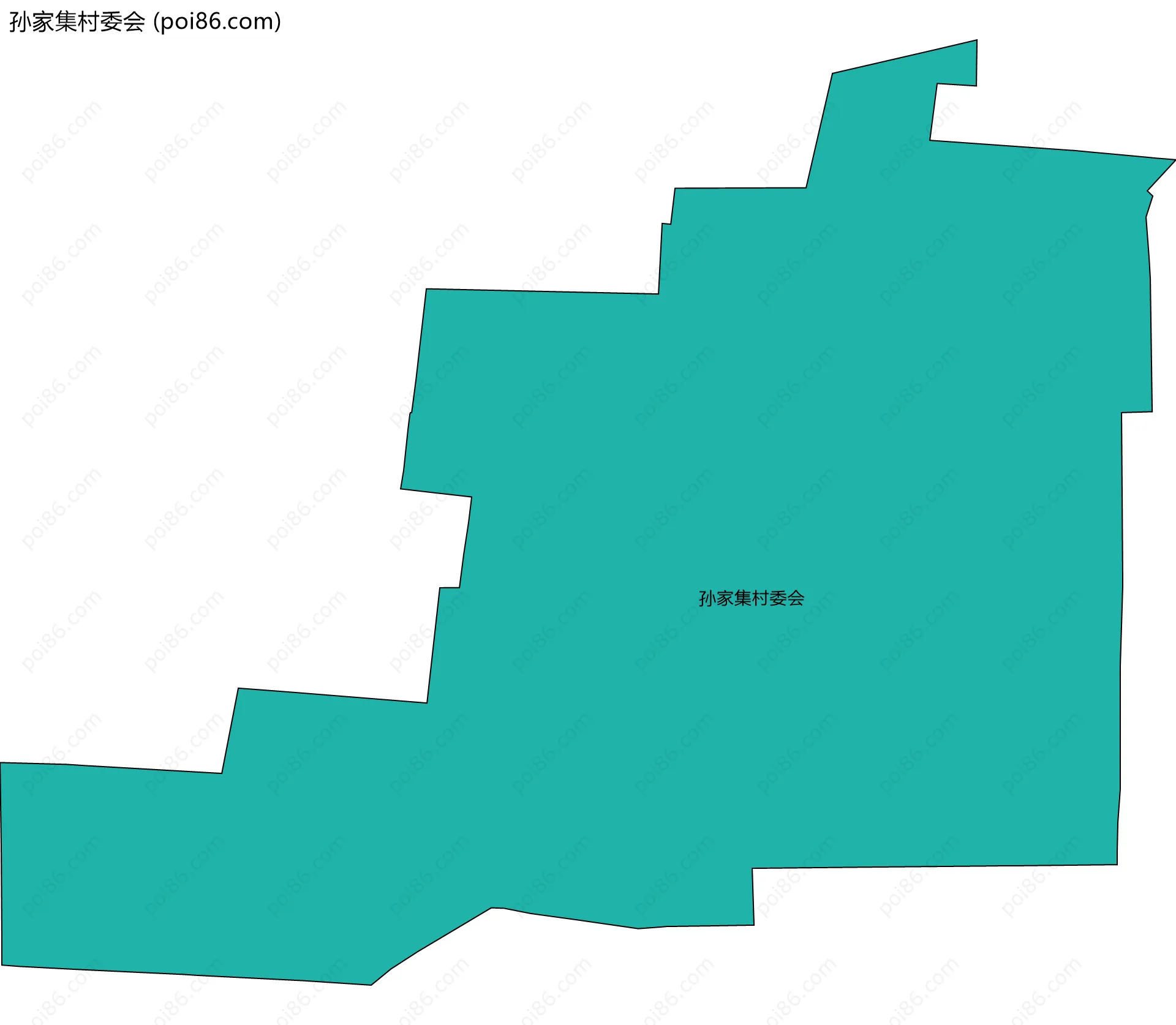 孙家集村委会边界地图
