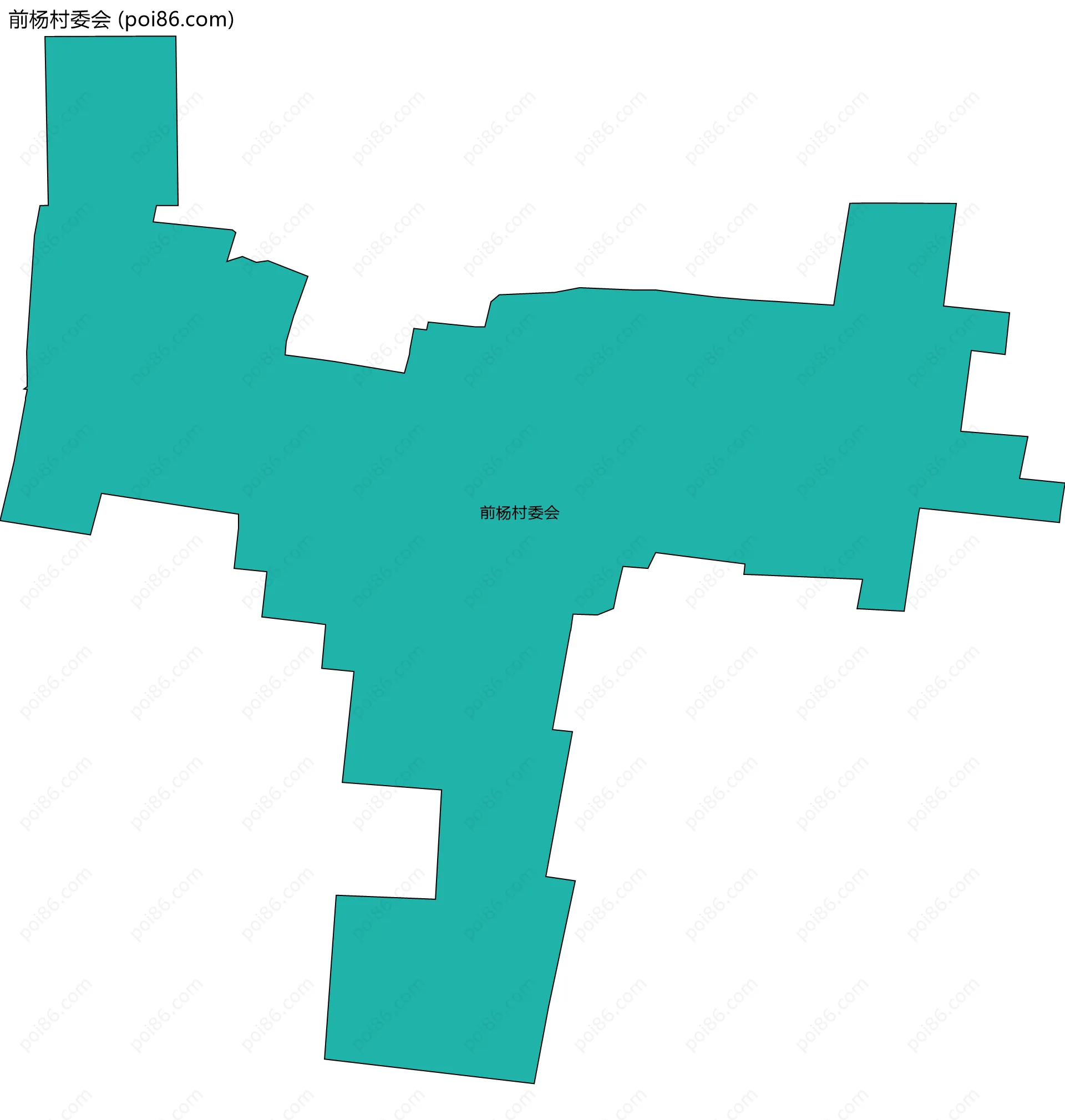 前杨村委会边界地图