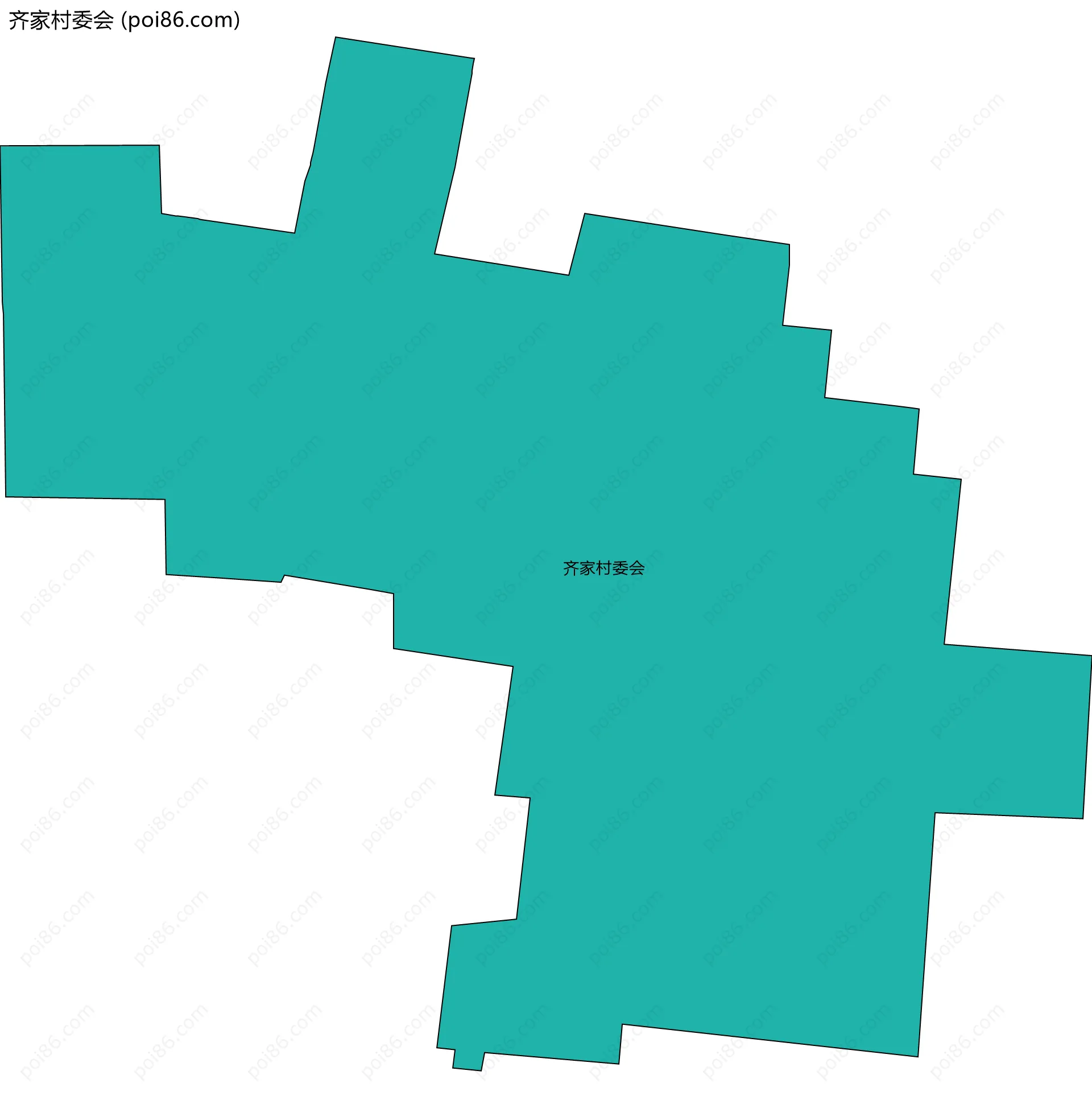 齐家村委会边界地图