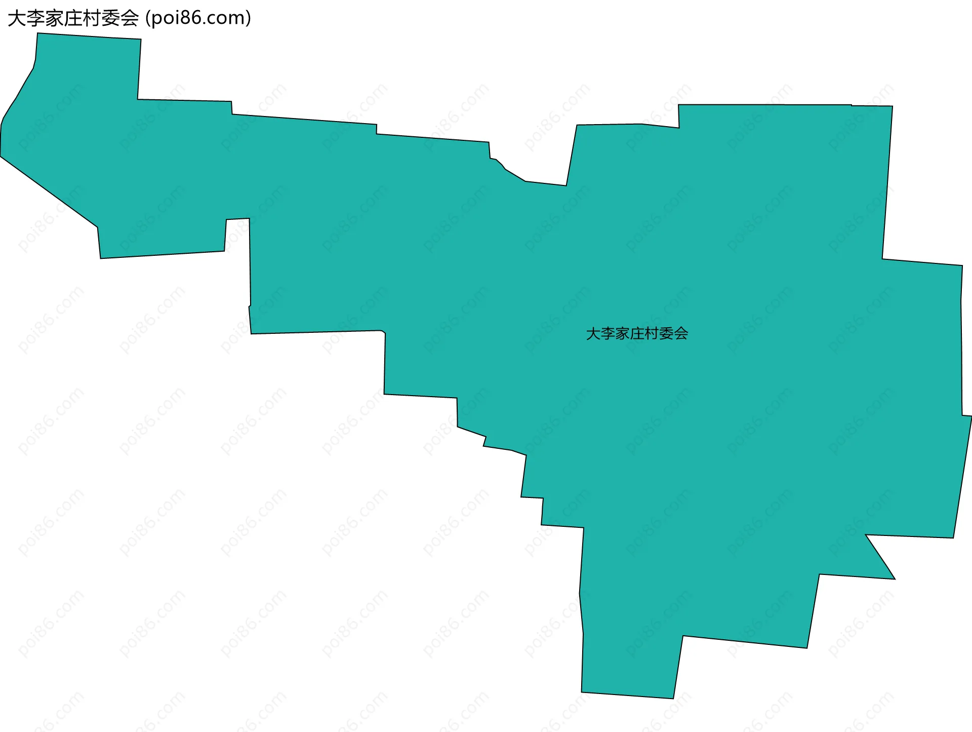大李家庄村委会边界地图