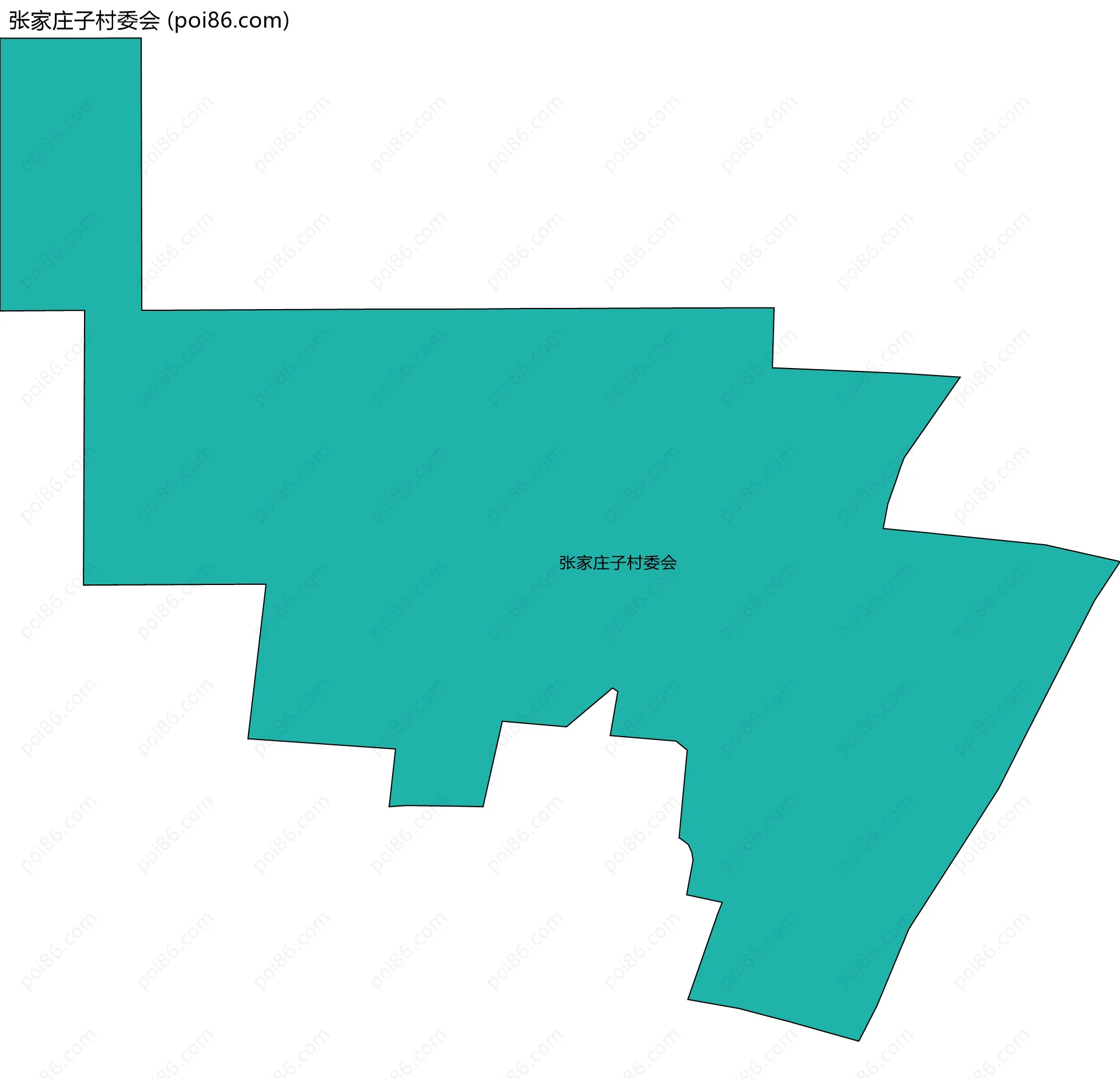 张家庄子村委会边界地图