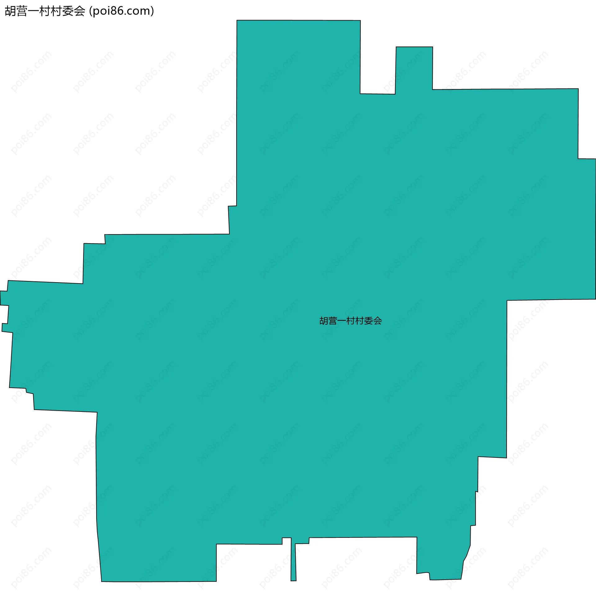 胡营一村村委会边界地图