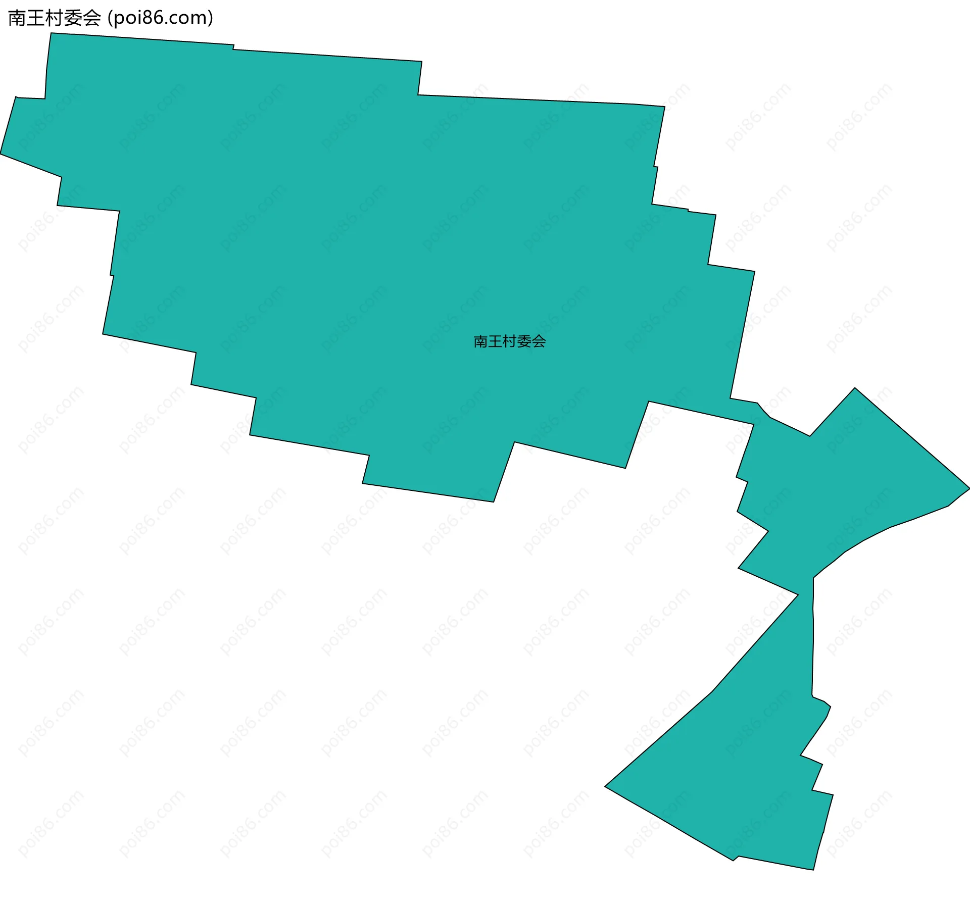 南王村委会边界地图