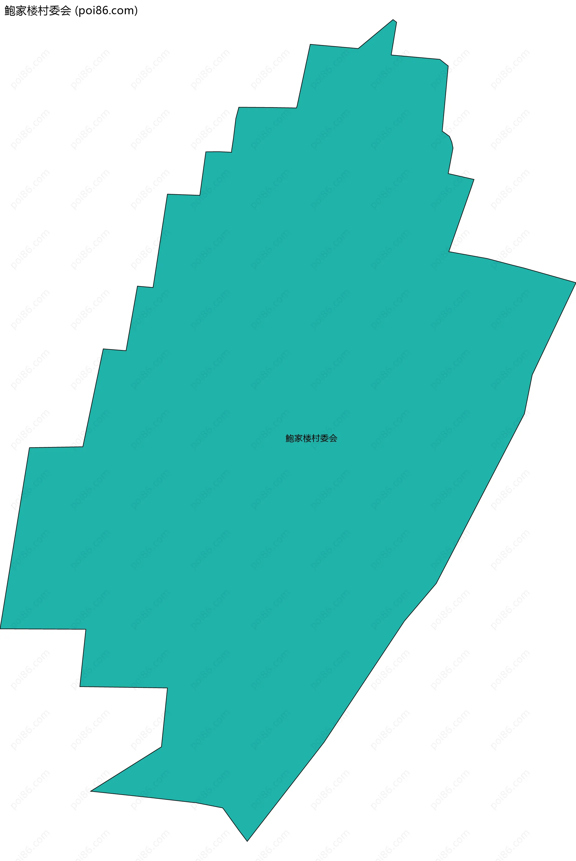 鲍家楼村委会边界地图