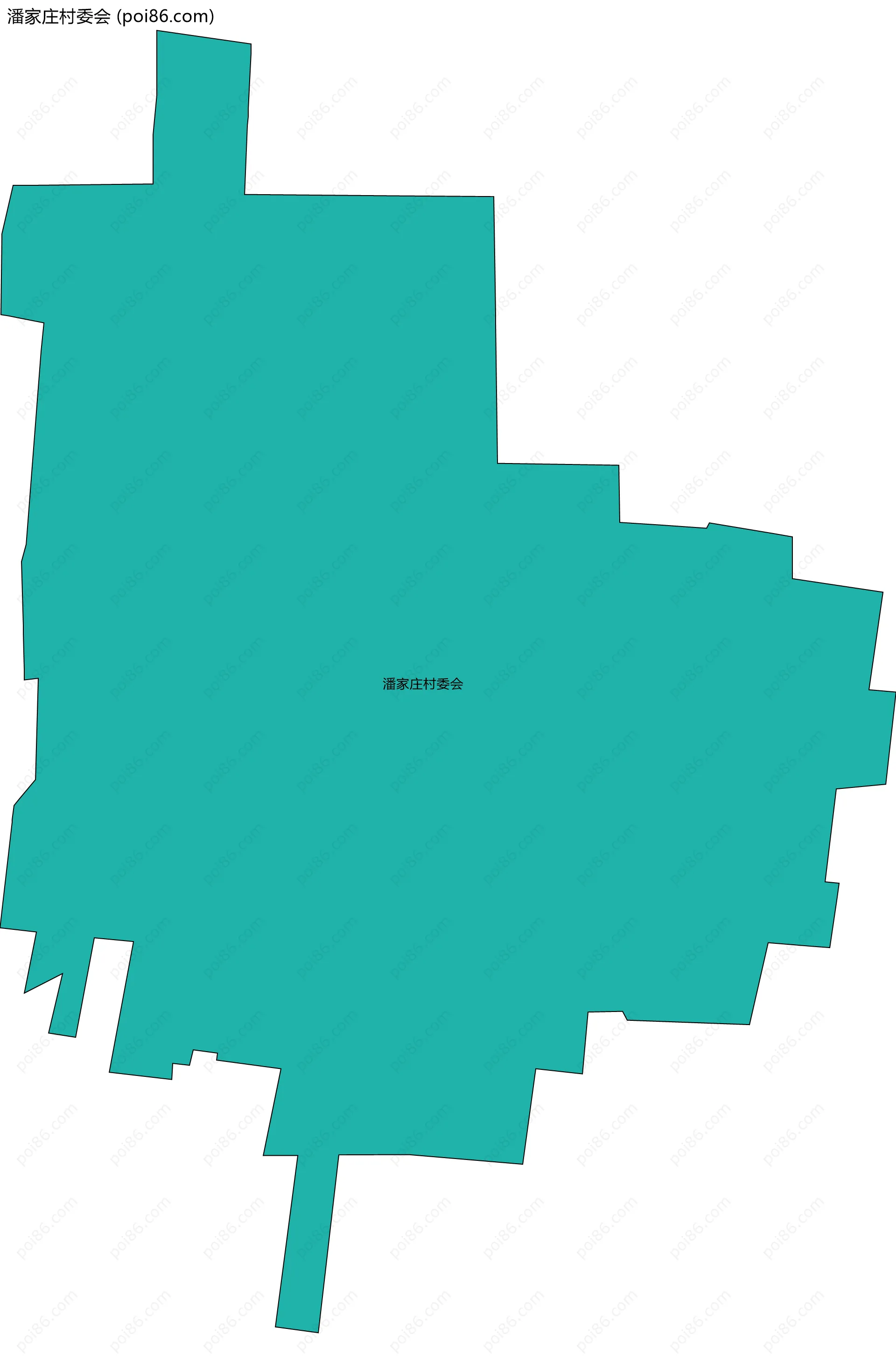 潘家庄村委会边界地图