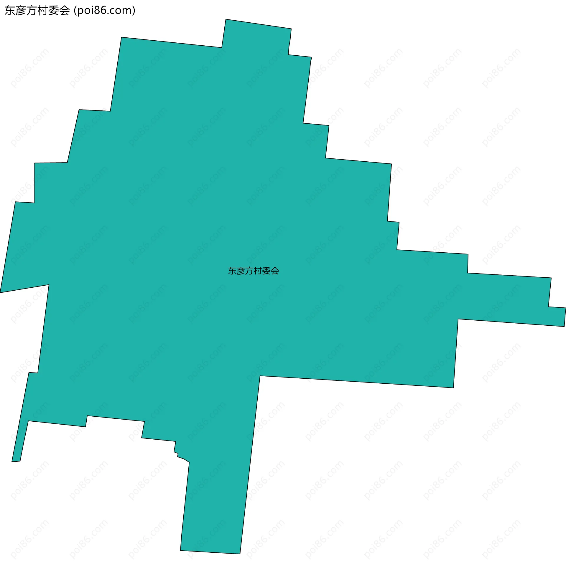 东彦方村委会边界地图
