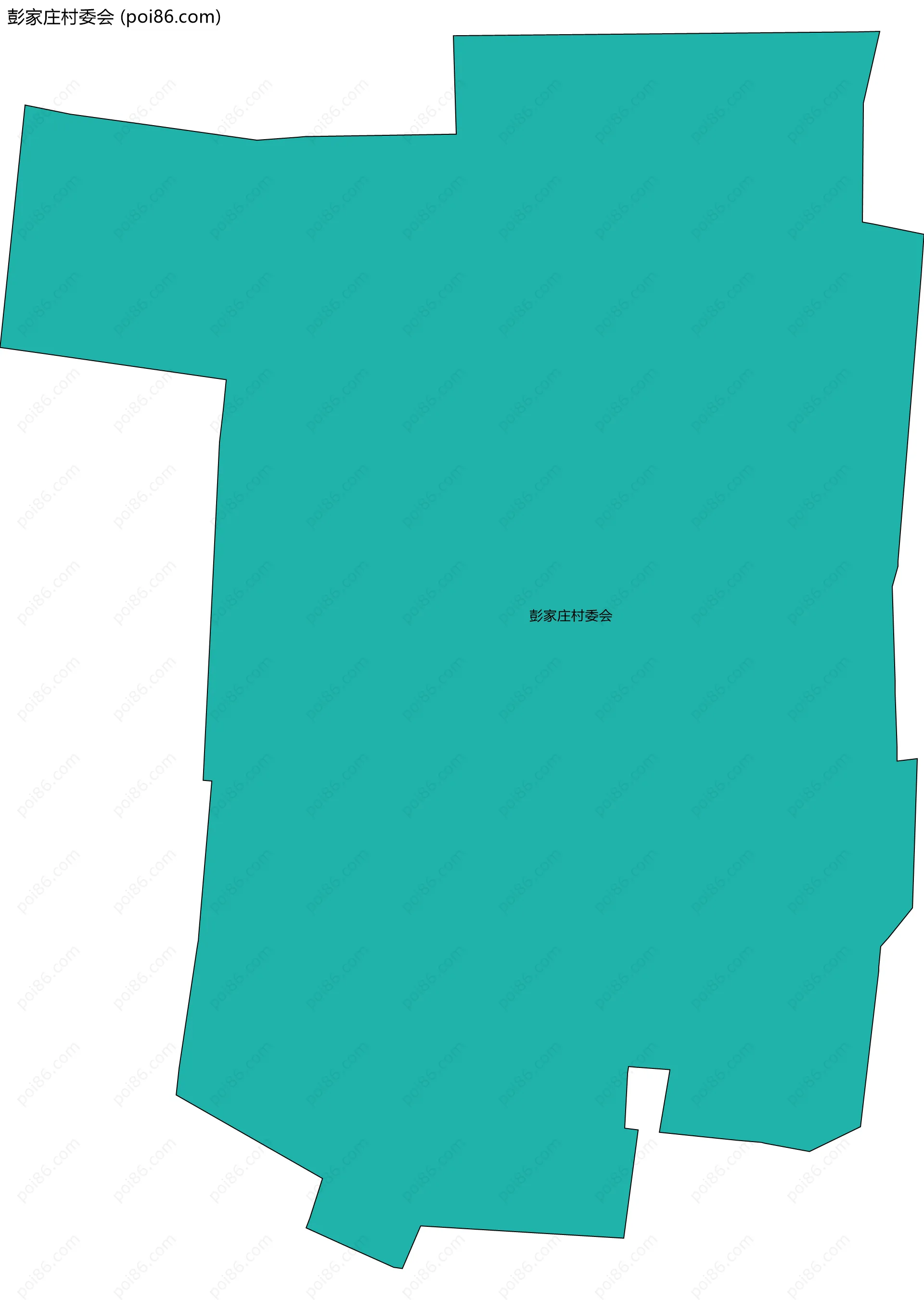 彭家庄村委会边界地图