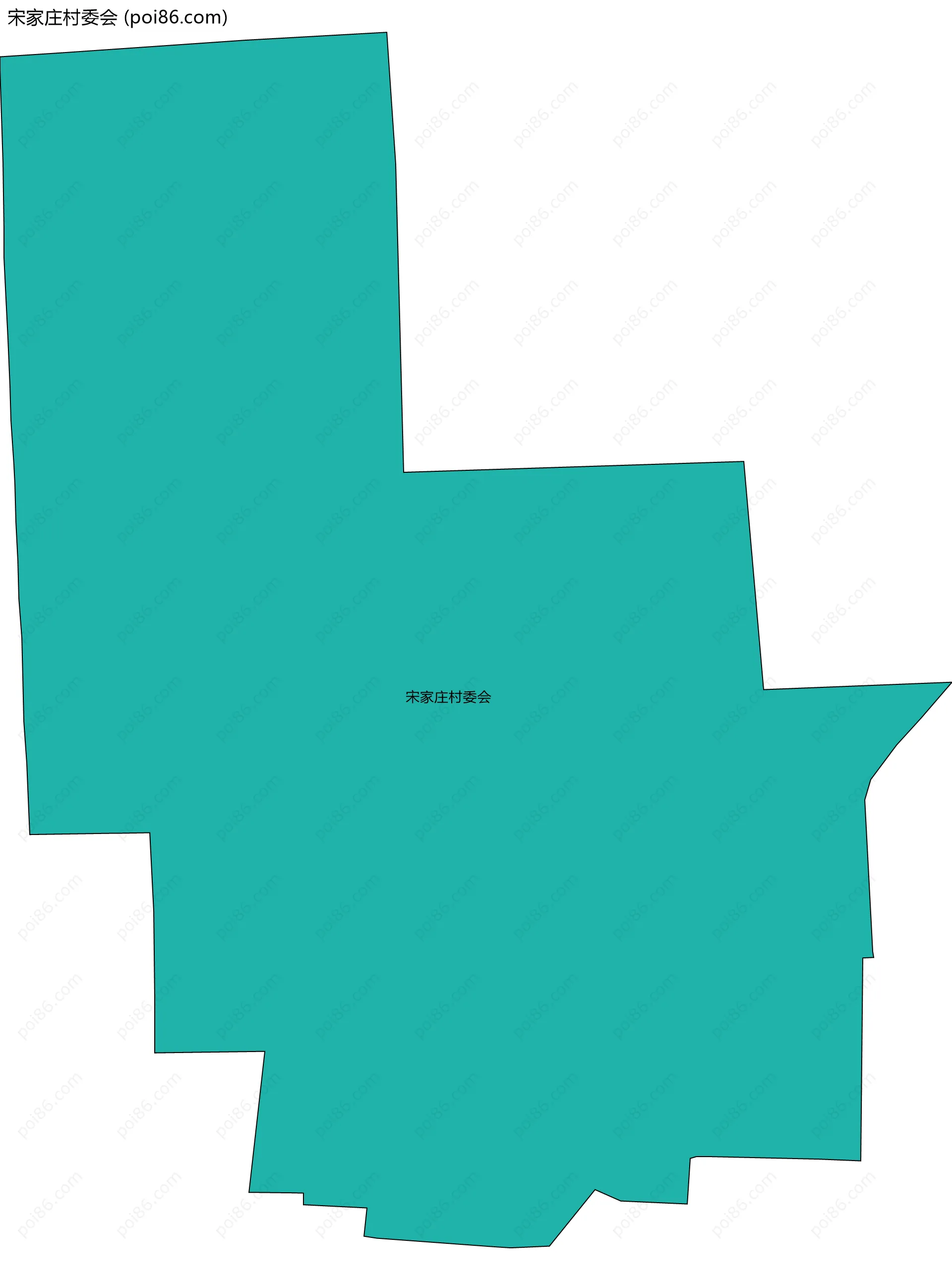 宋家庄村委会边界地图