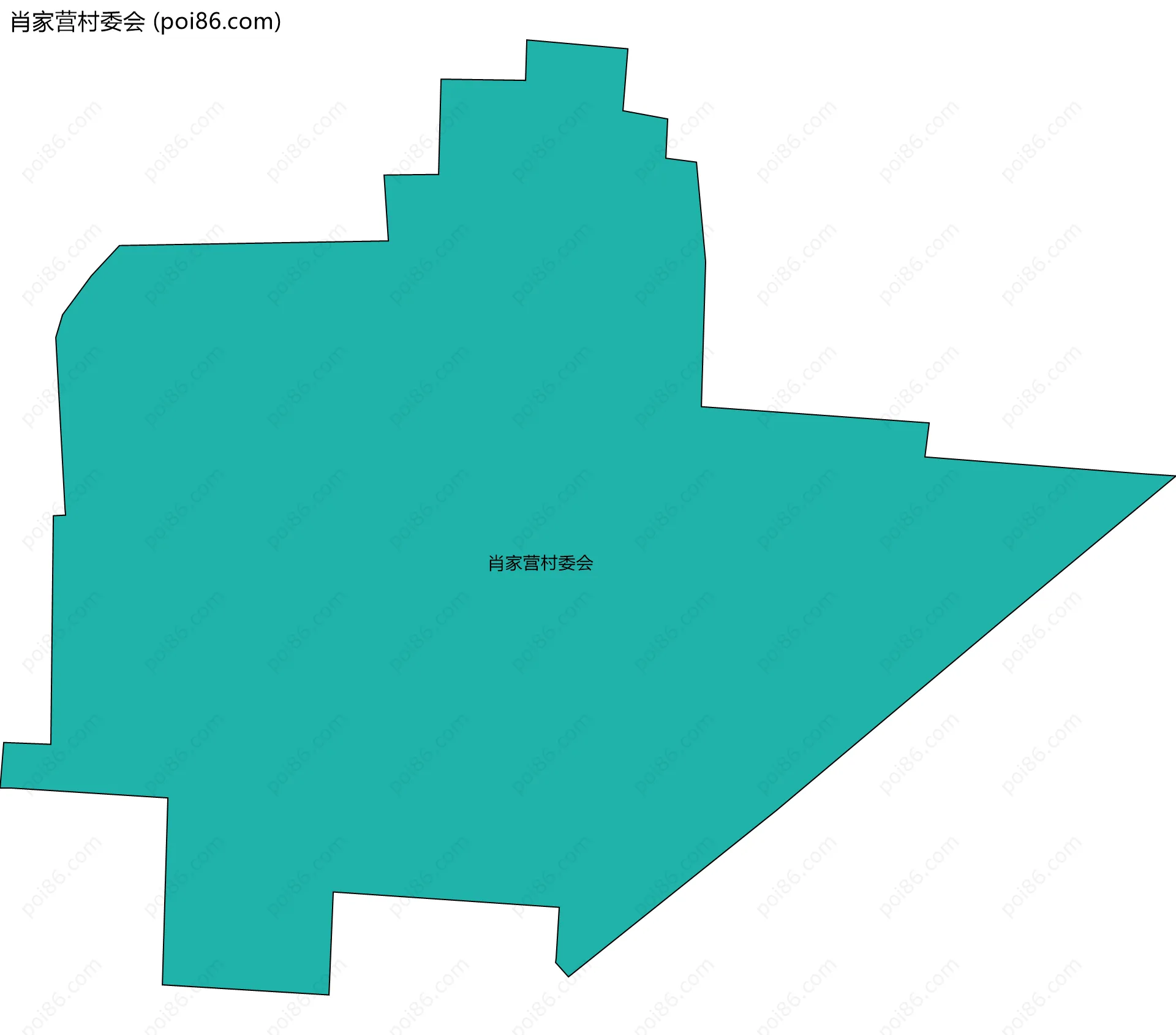 肖家营村委会边界地图