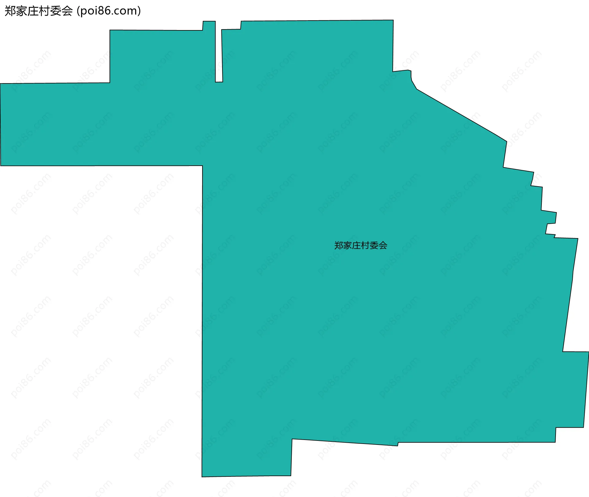 郑家庄村委会边界地图