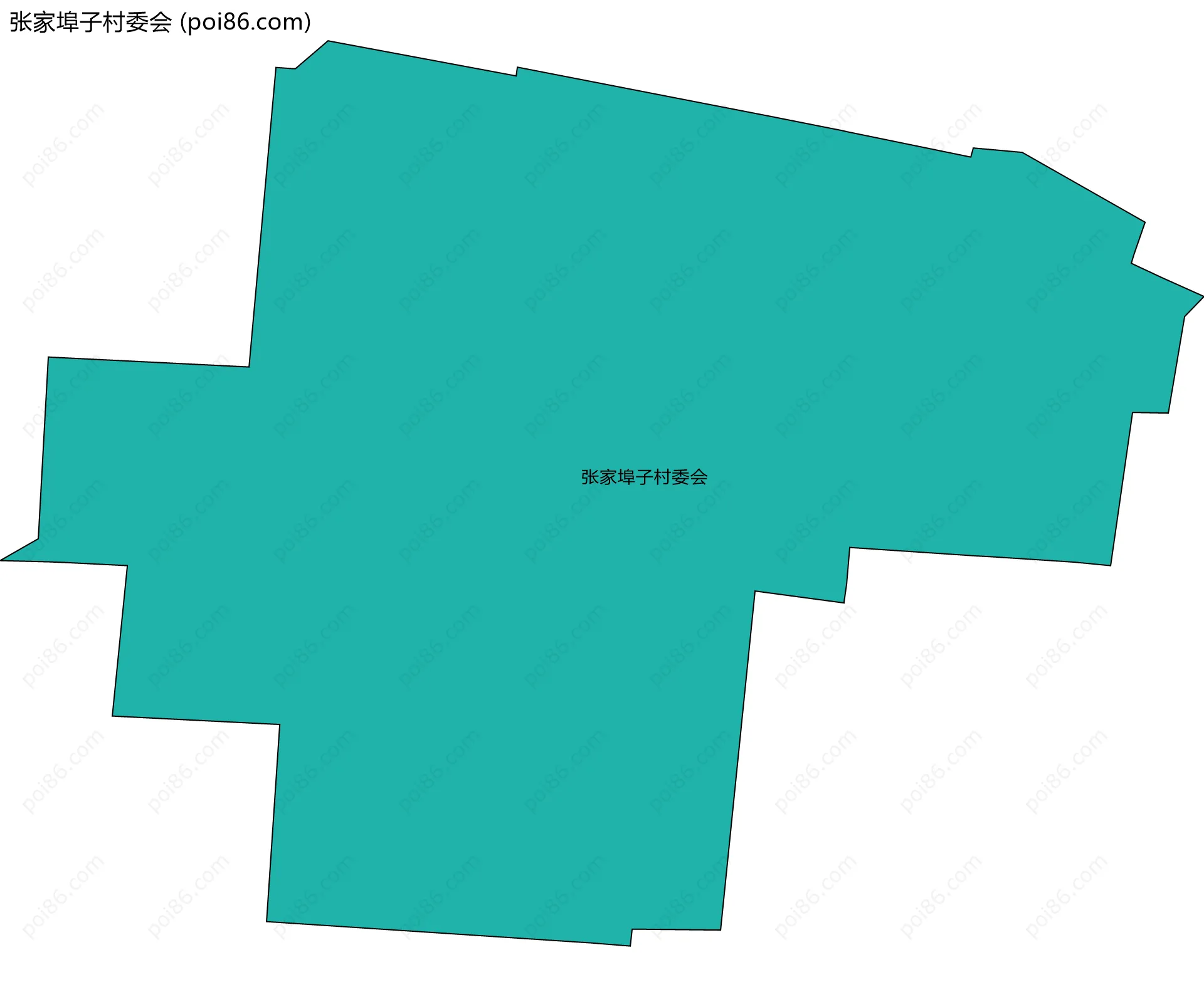张家埠子村委会边界地图
