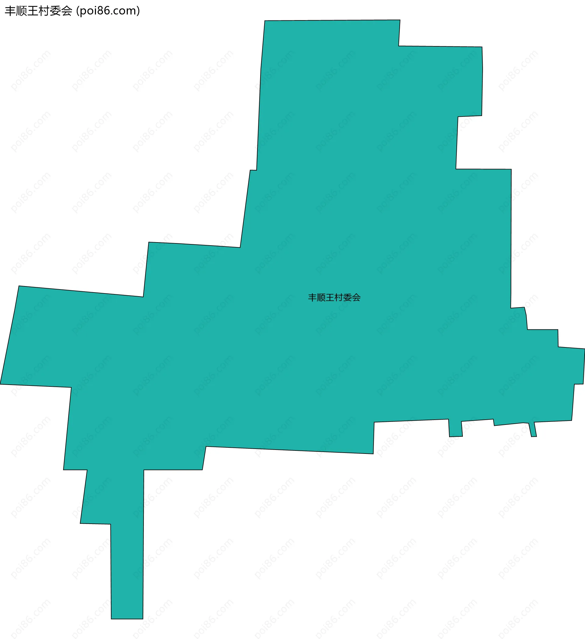 丰顺王村委会边界地图