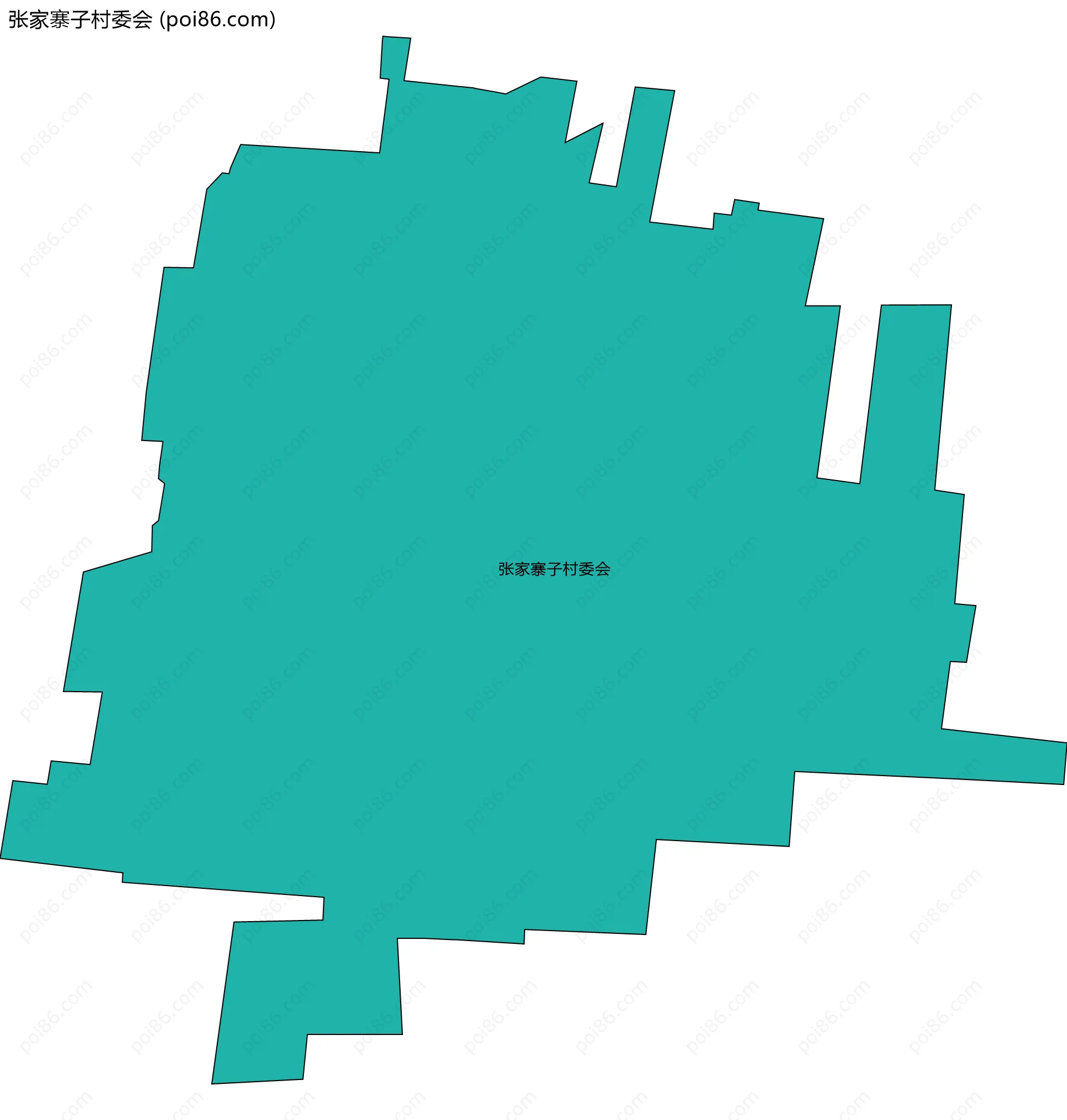 张家寨子村委会边界地图