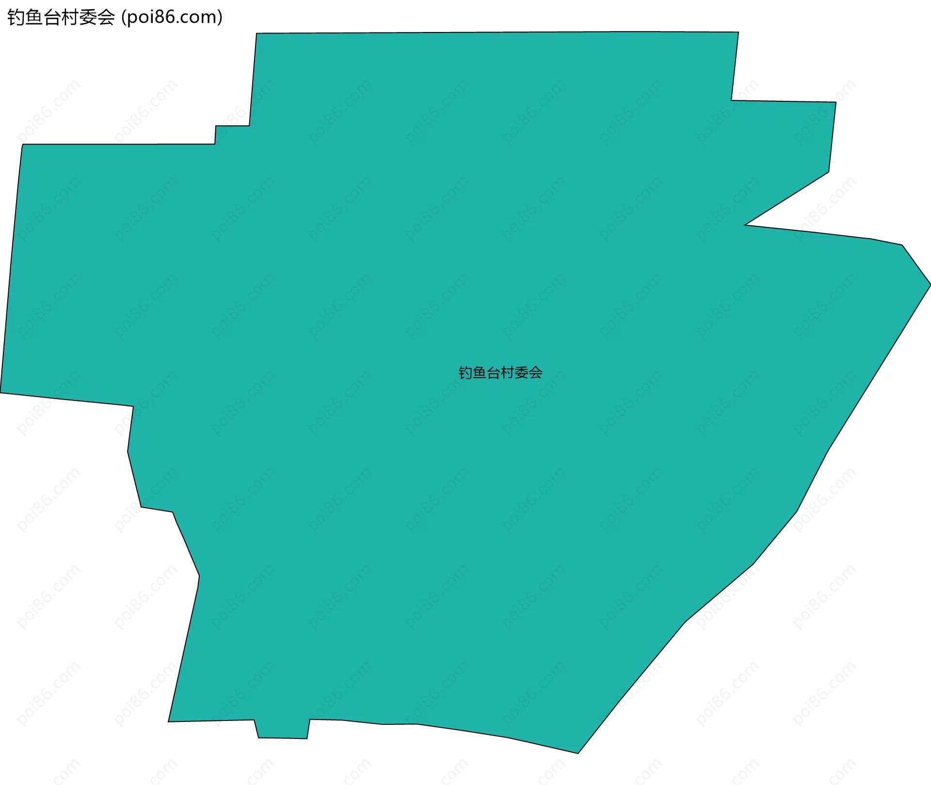 钓鱼台村委会边界地图