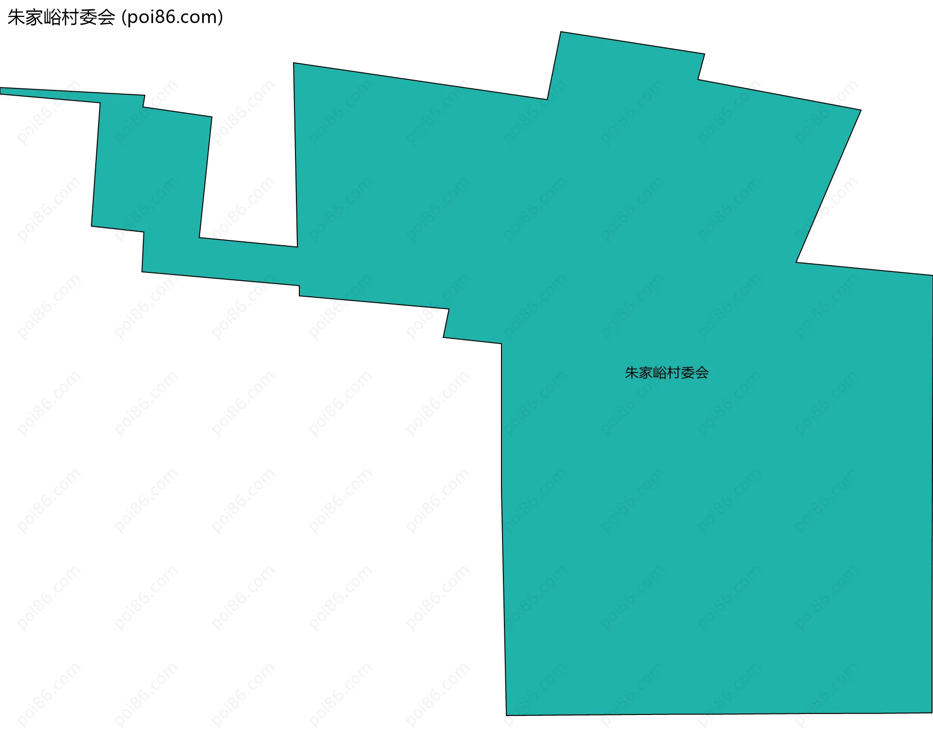 朱家峪村委会边界地图