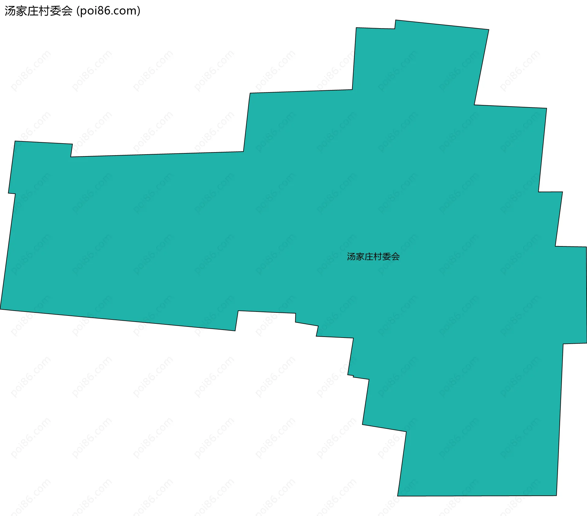 汤家庄村委会边界地图