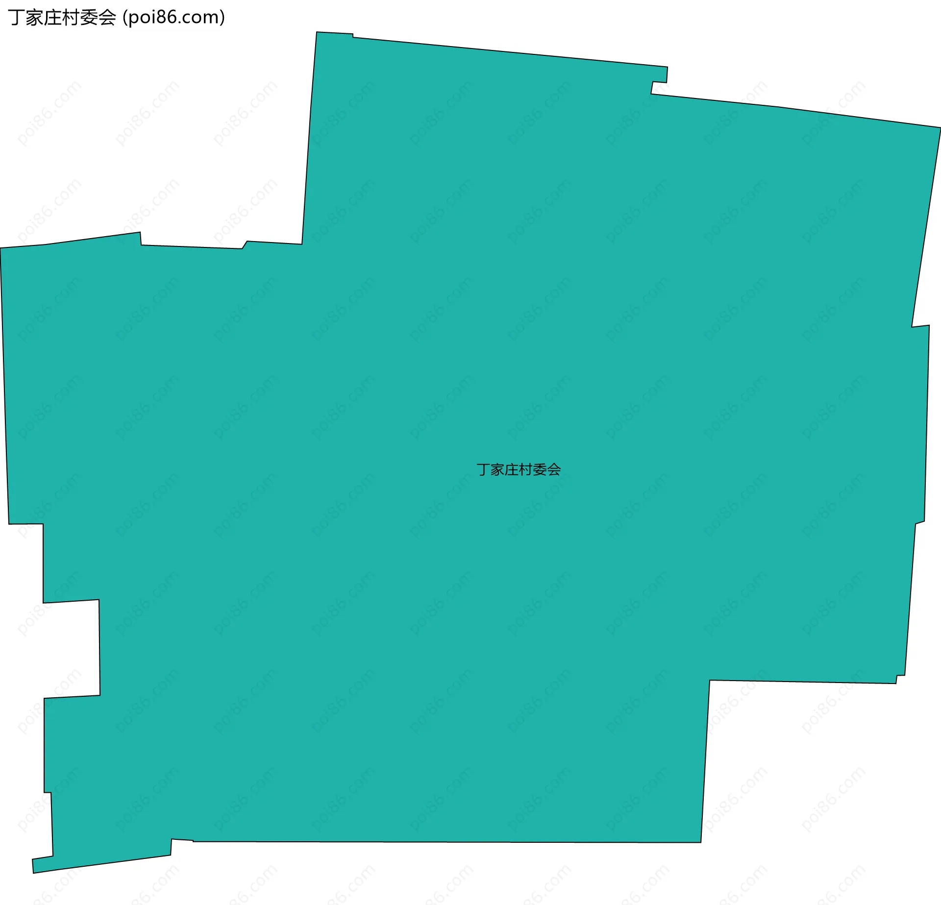 丁家庄村委会边界地图