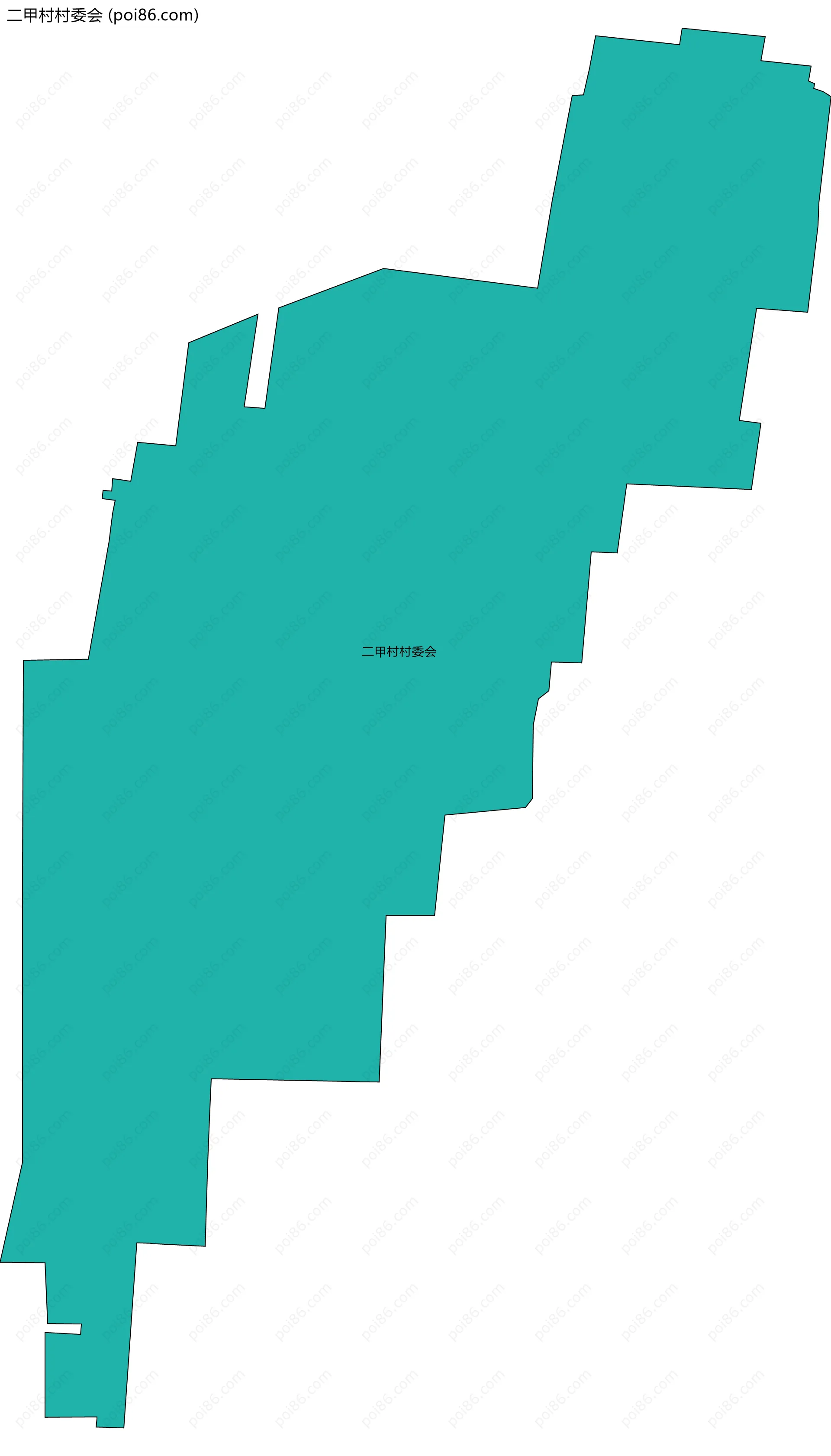 二甲村村委会边界地图