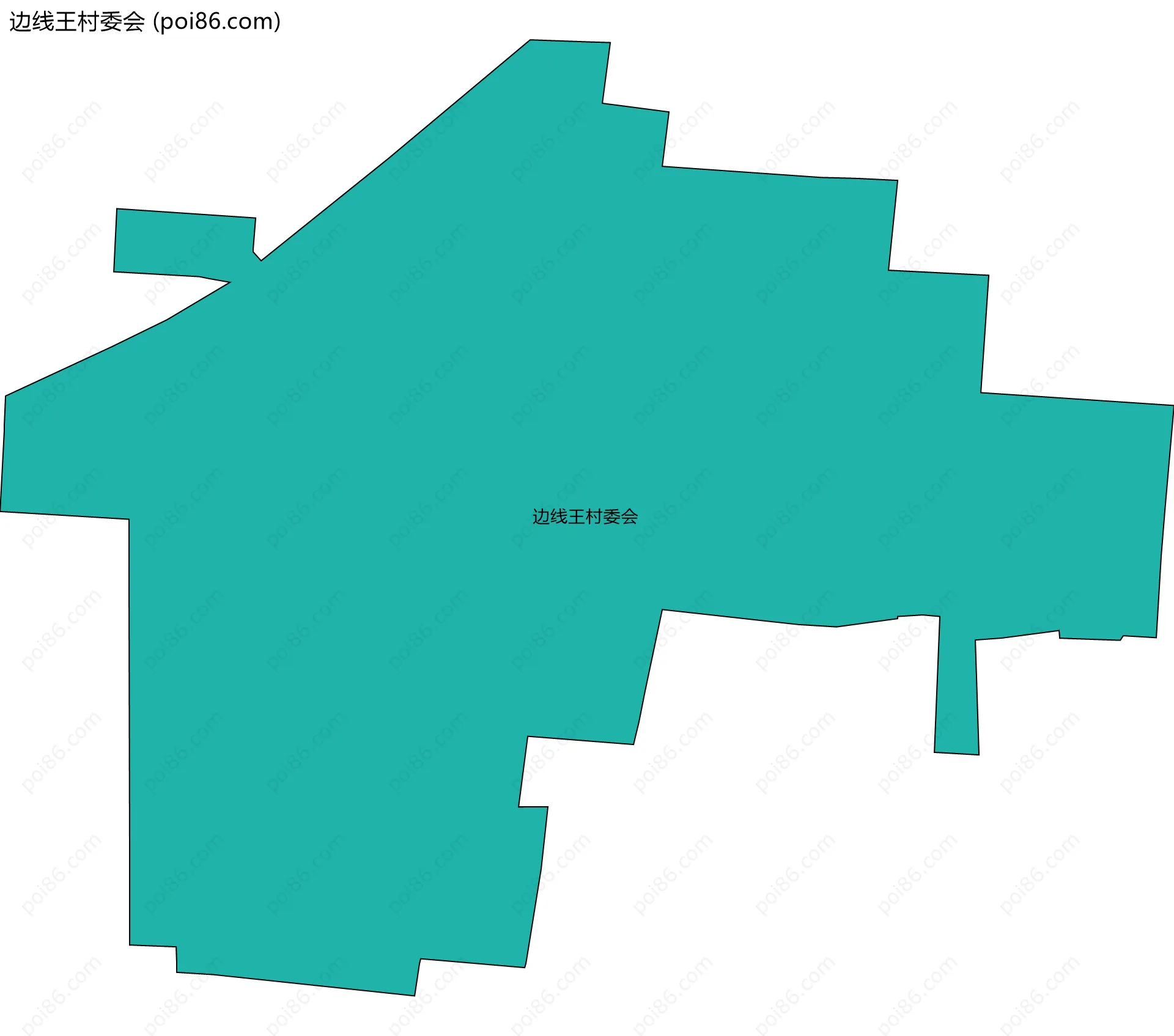 边线王村委会边界地图