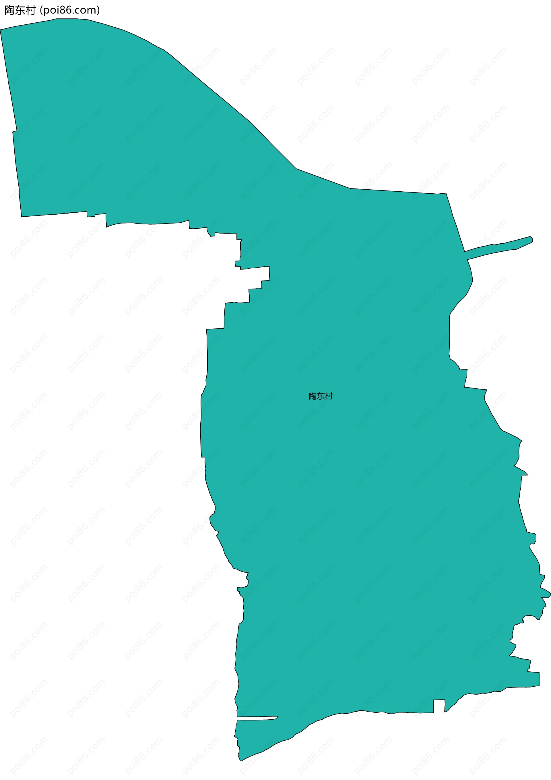 陶东村边界地图