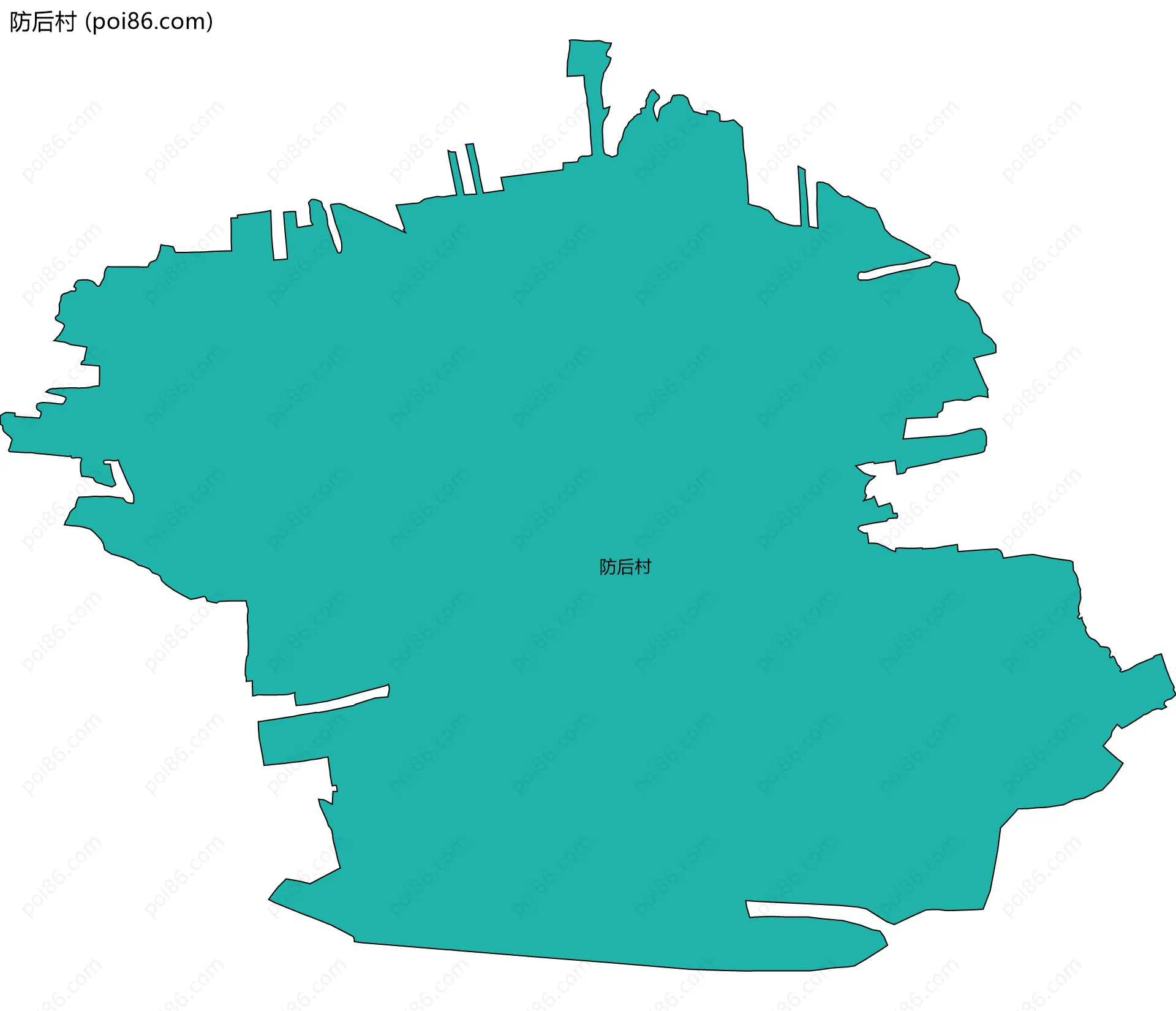 防后村边界地图