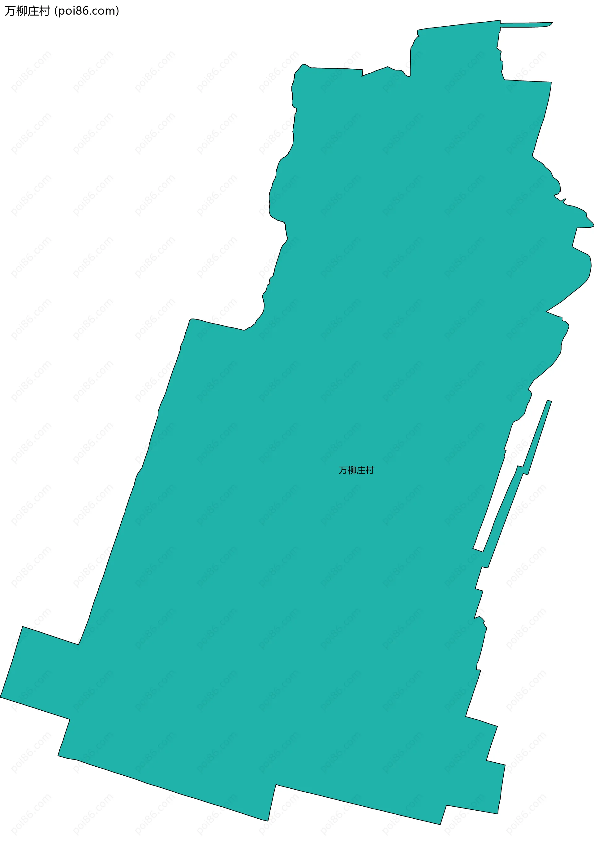 万柳庄村边界地图