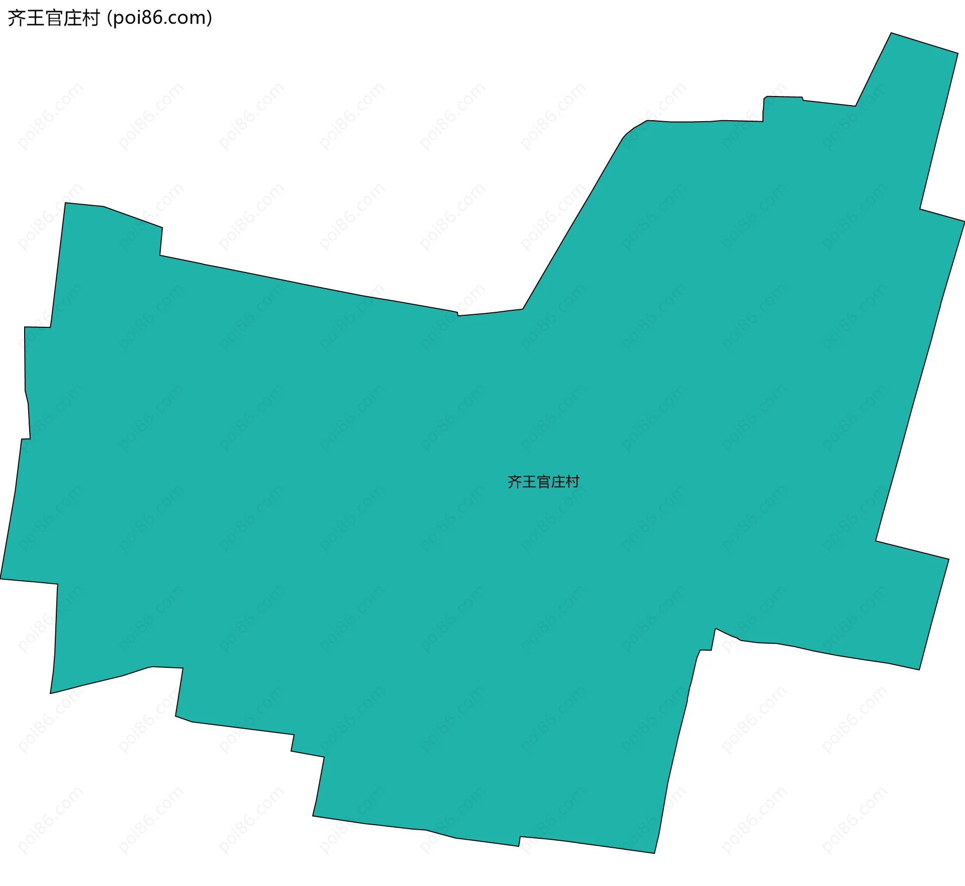 齐王官庄村边界地图