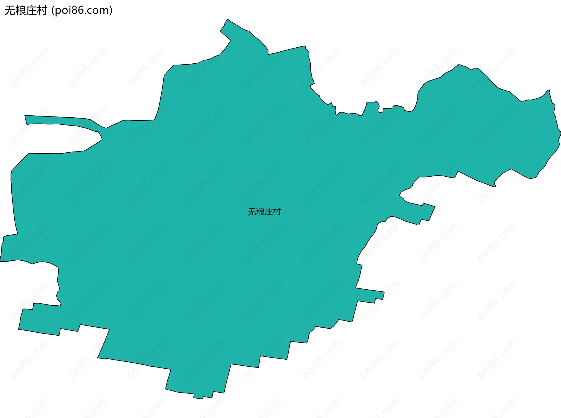 无粮庄村边界地图