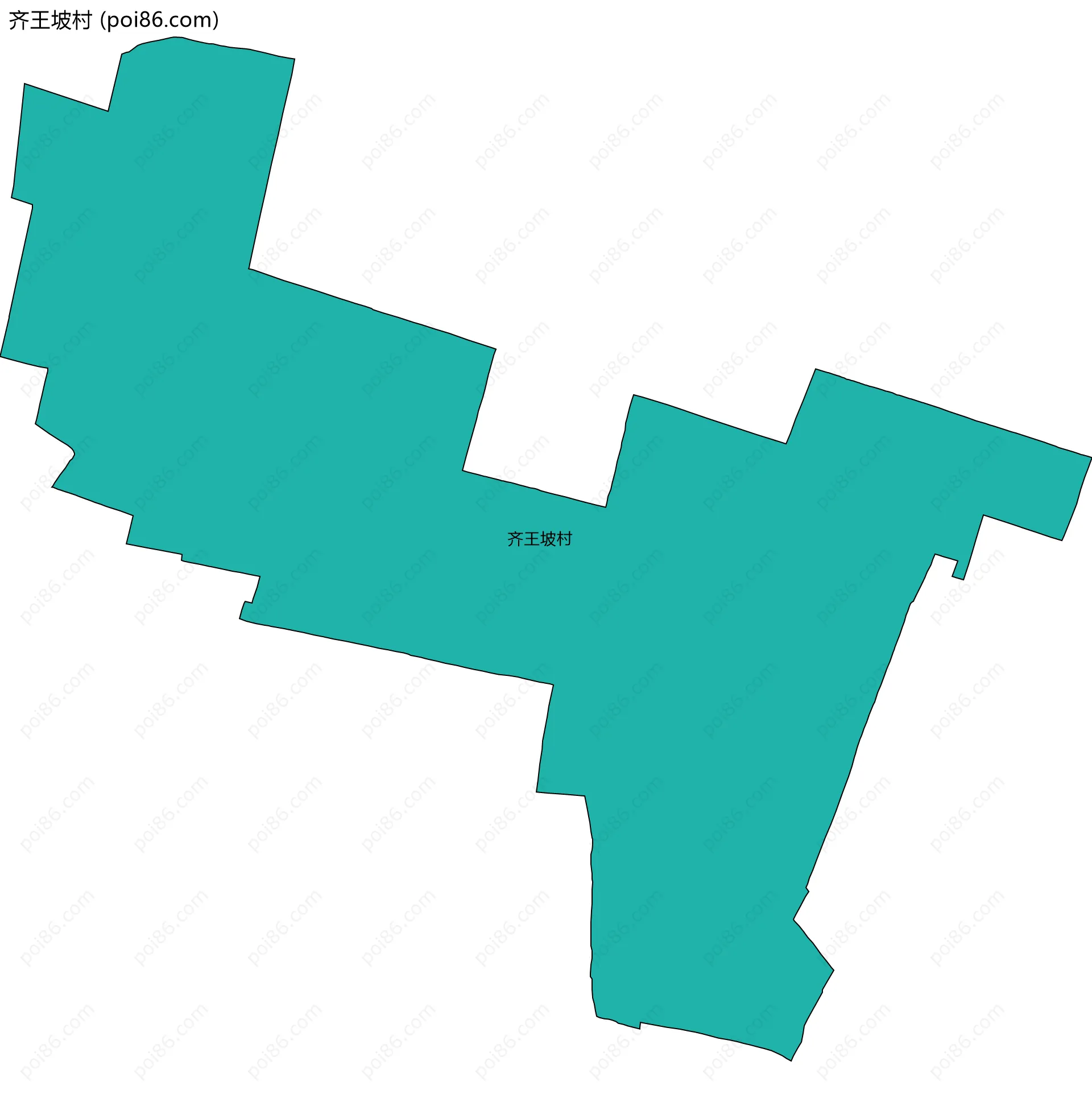 齐王坡村边界地图