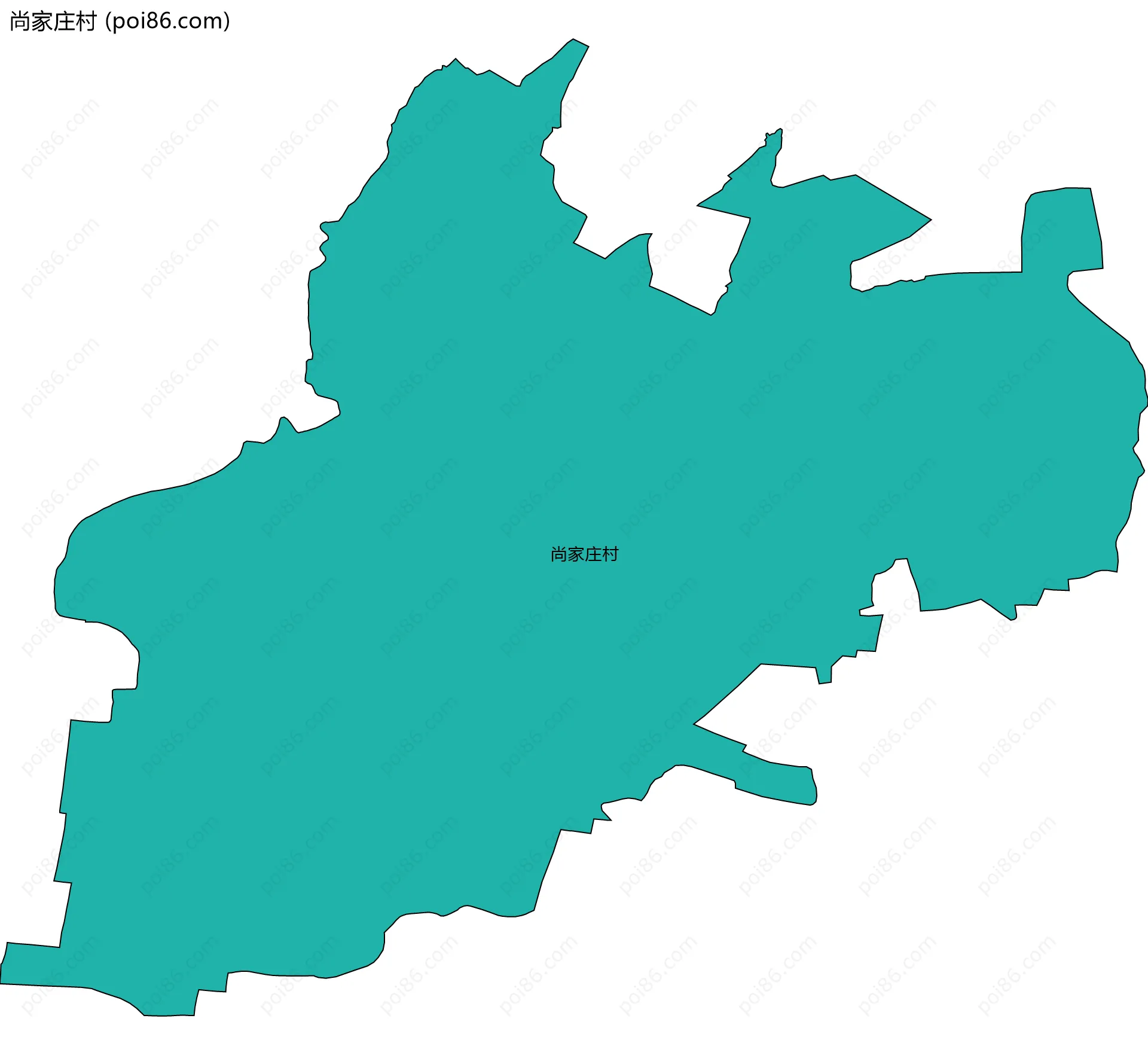 尚家庄村边界地图
