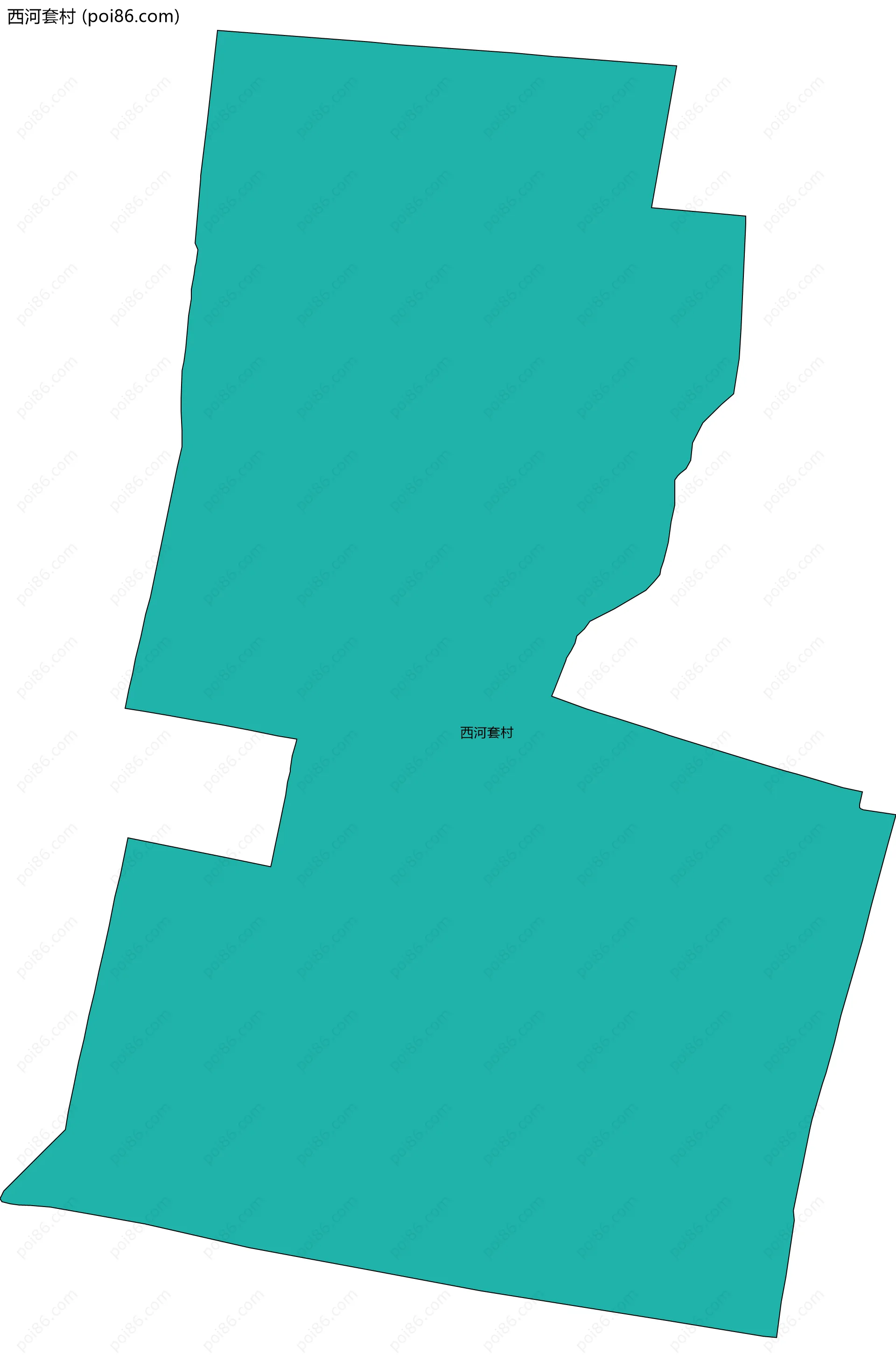 西河套村边界地图