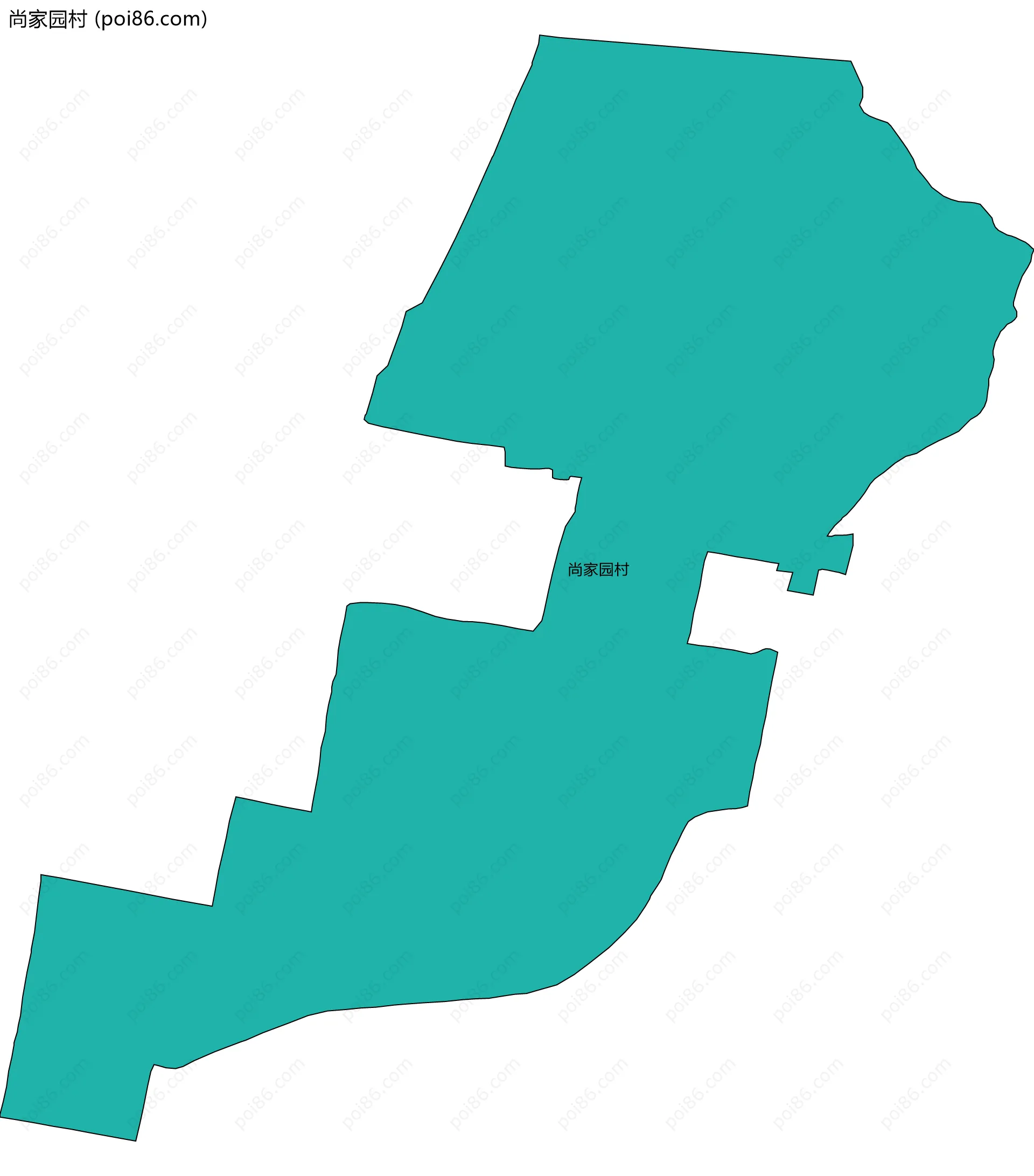 尚家园村边界地图