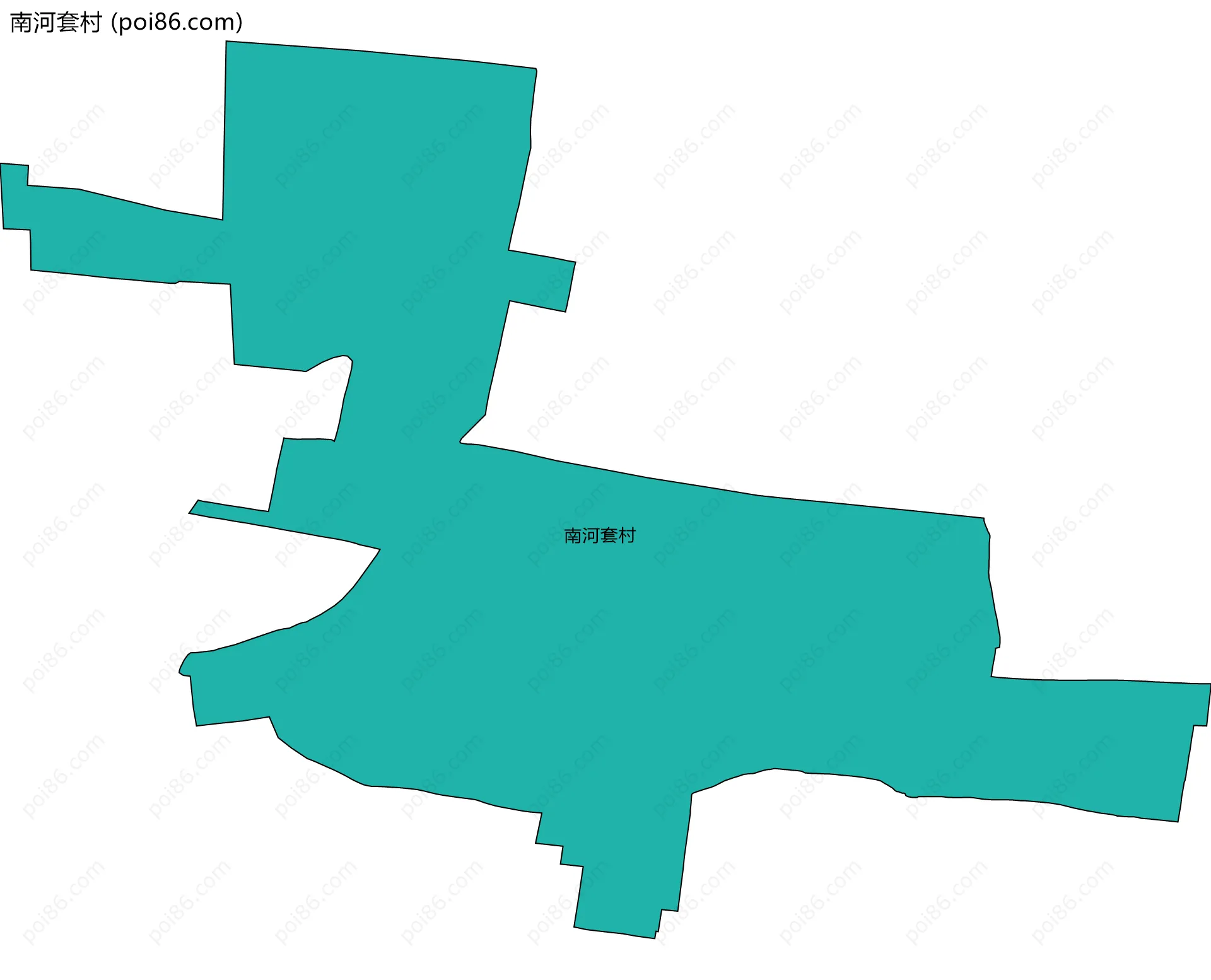 南河套村边界地图