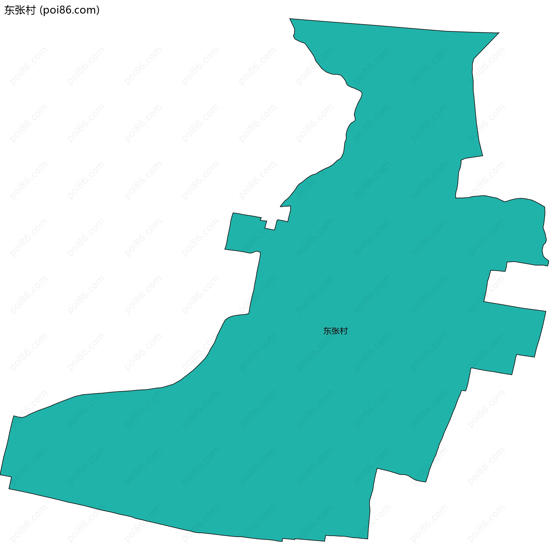 东张村边界地图