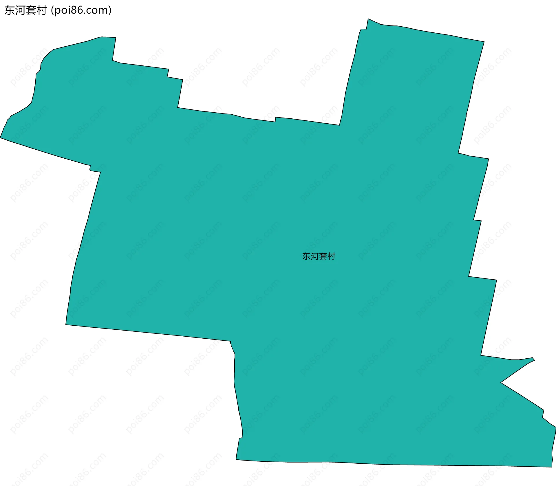 东河套村边界地图