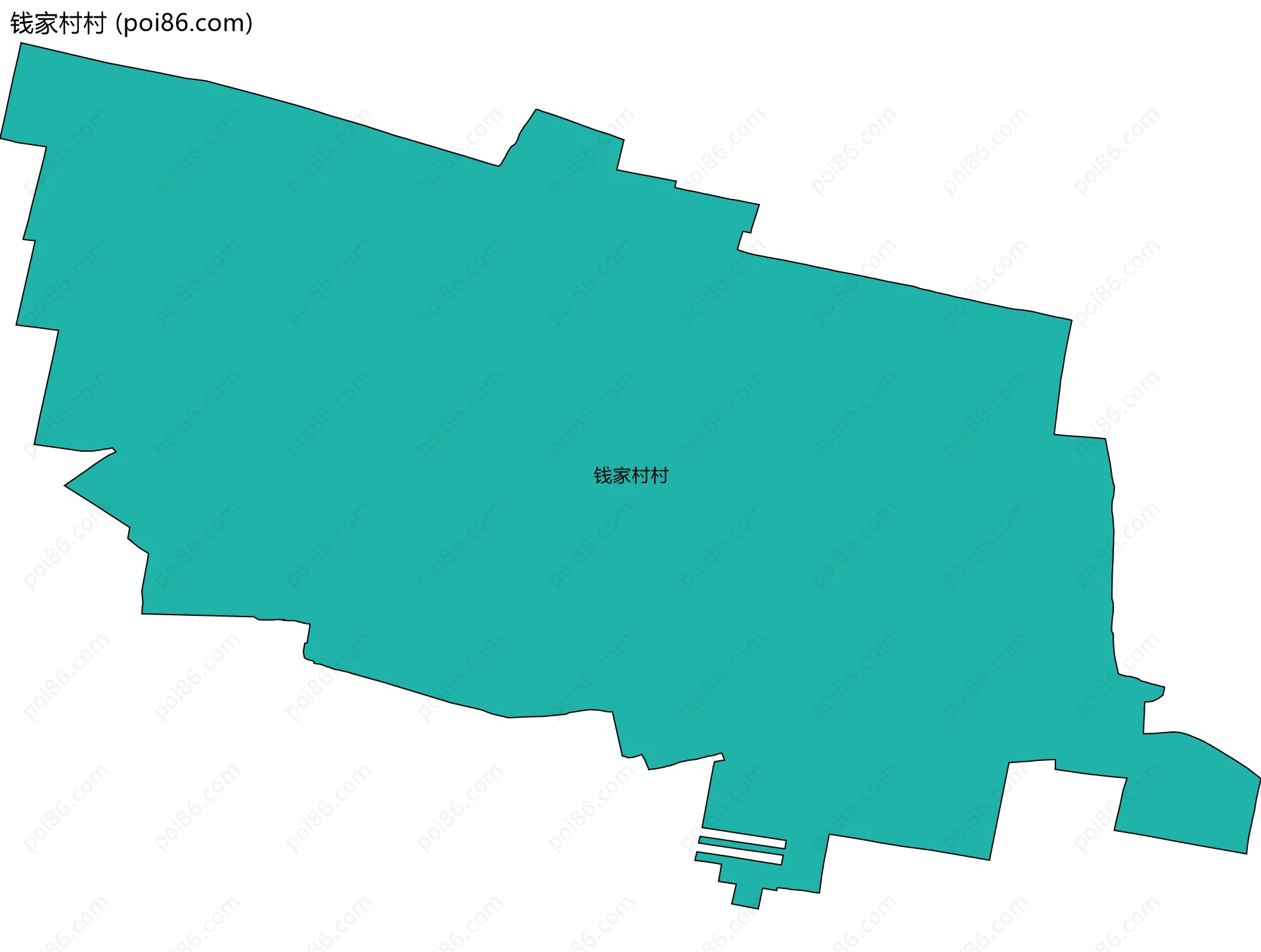钱家村村边界地图