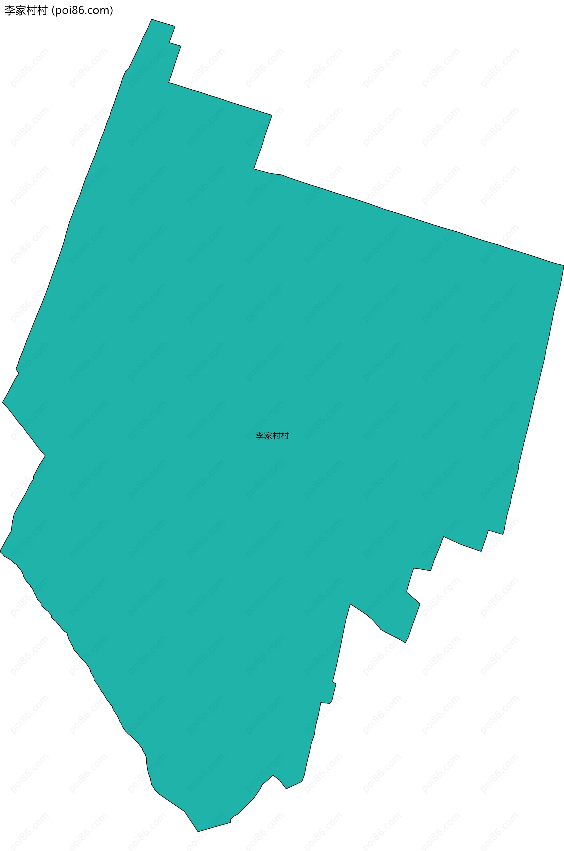 李家村村边界地图