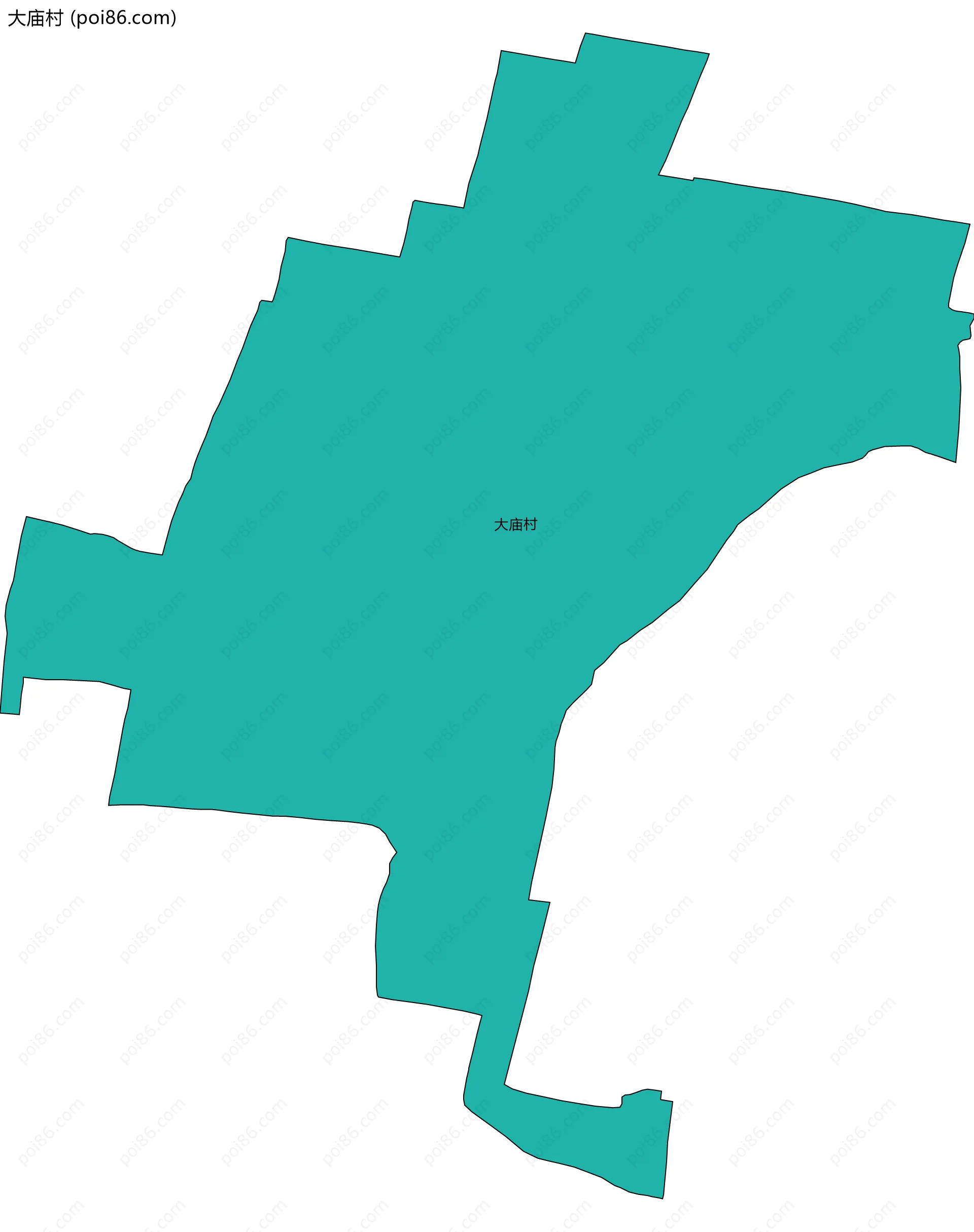 大庙村边界地图