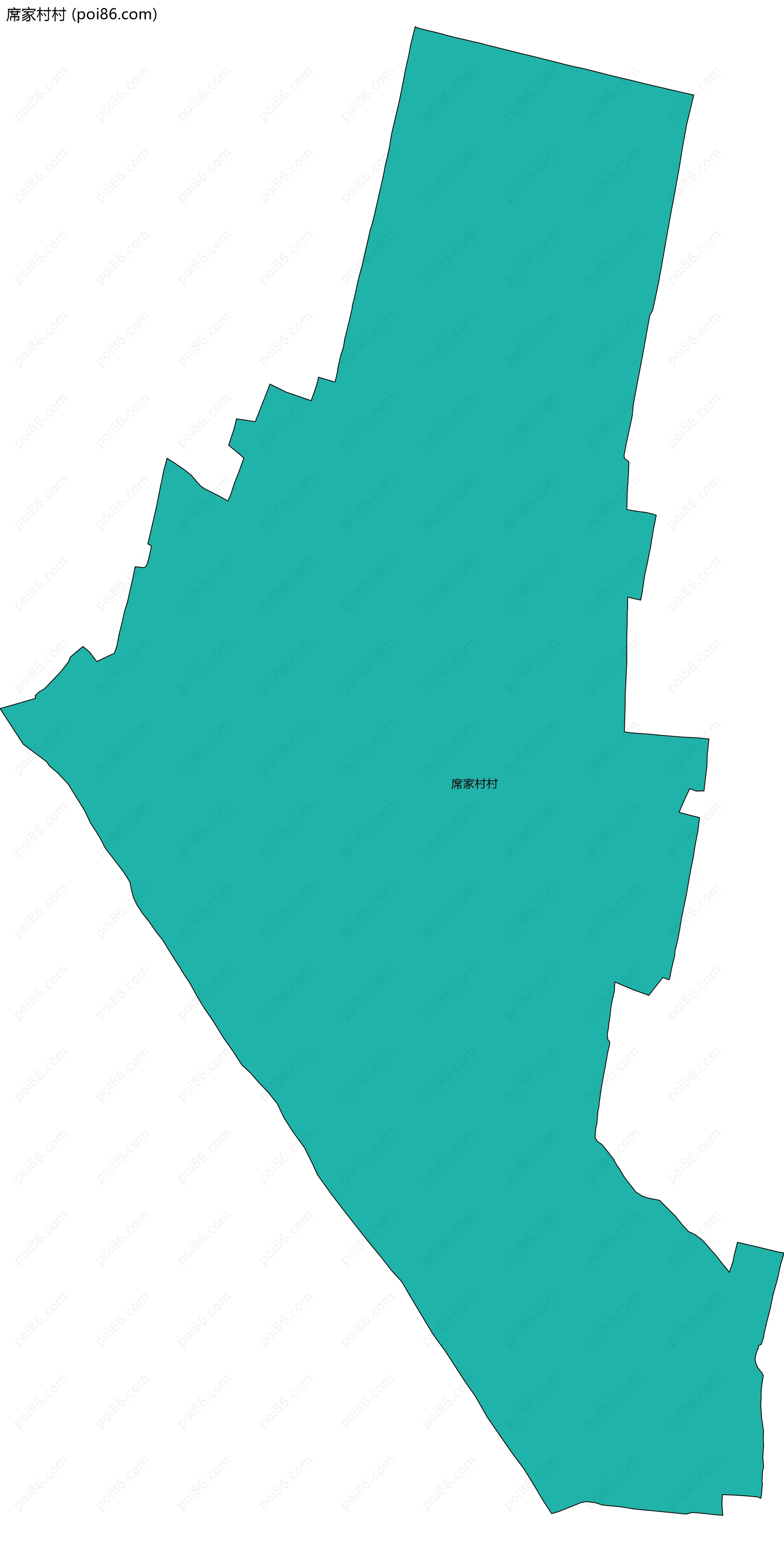 席家村村边界地图