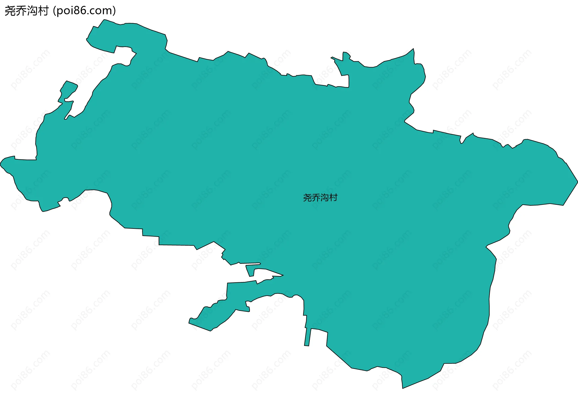 尧乔沟村边界地图