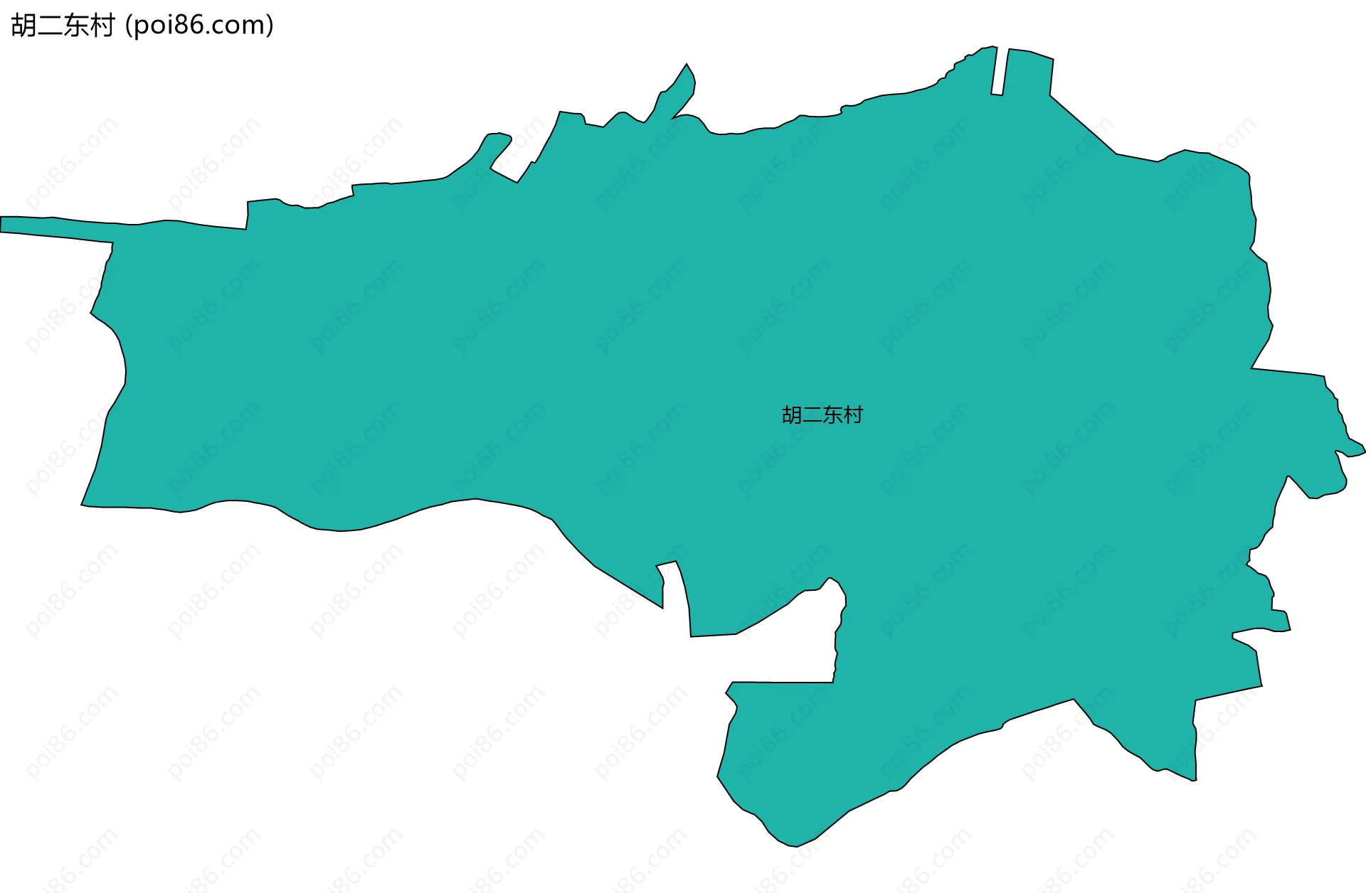 胡二东村边界地图