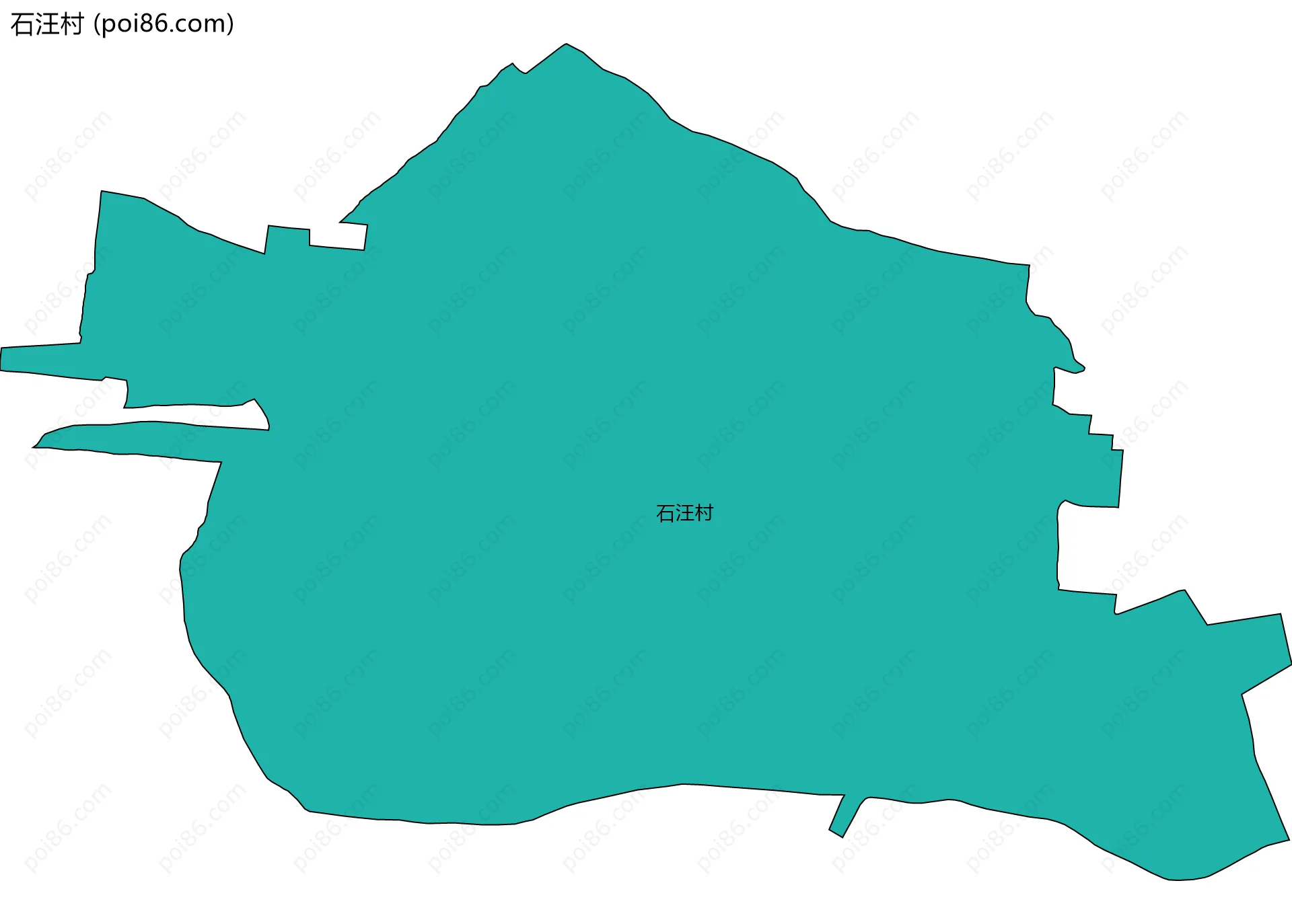 石汪村边界地图