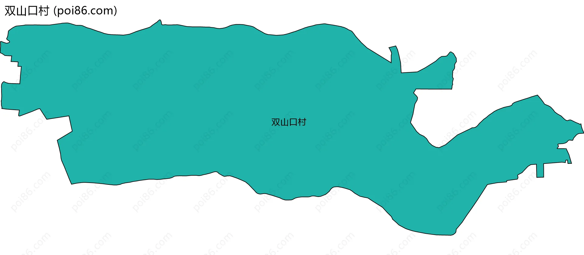 双山口村边界地图