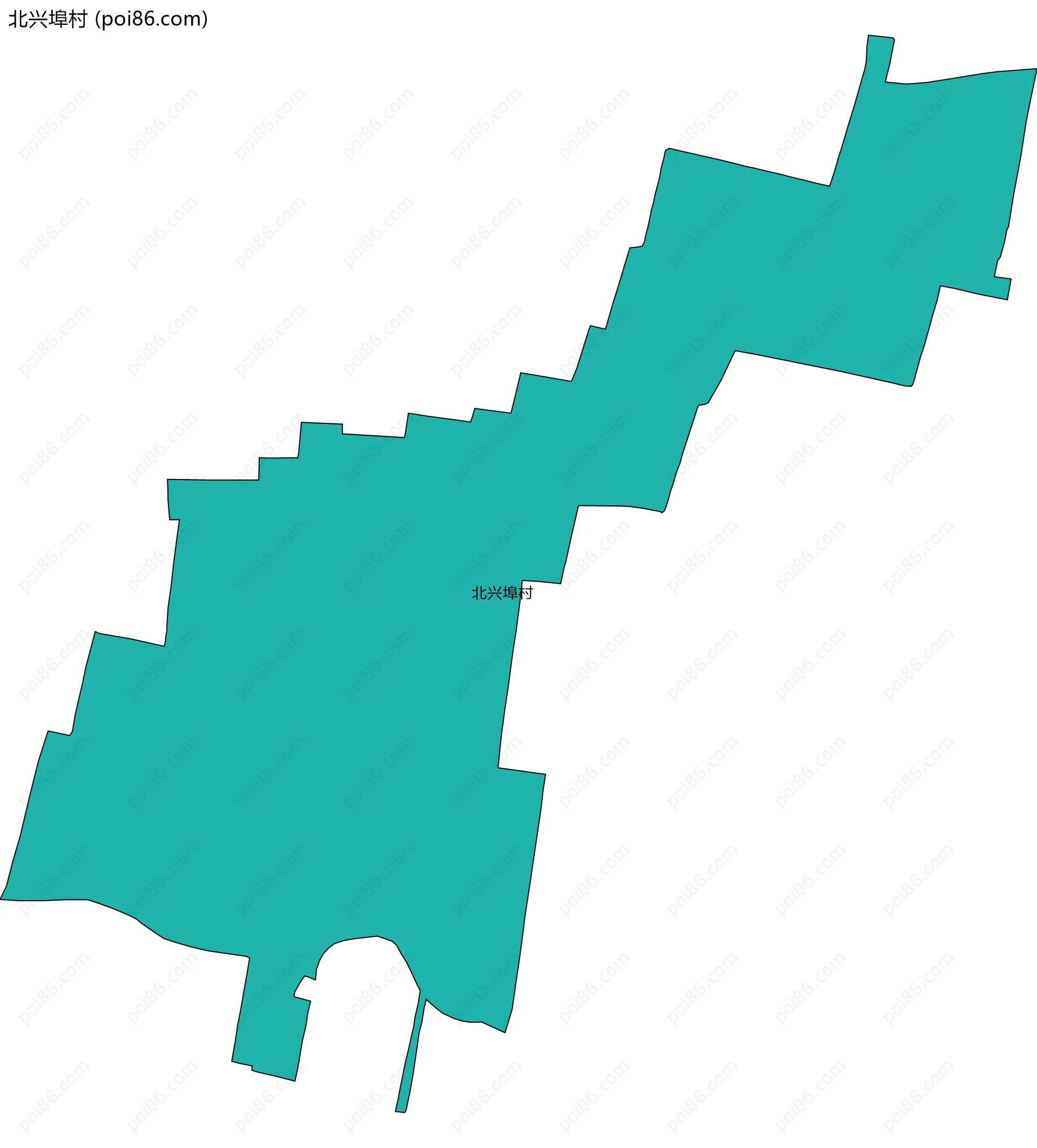 北兴埠村边界地图