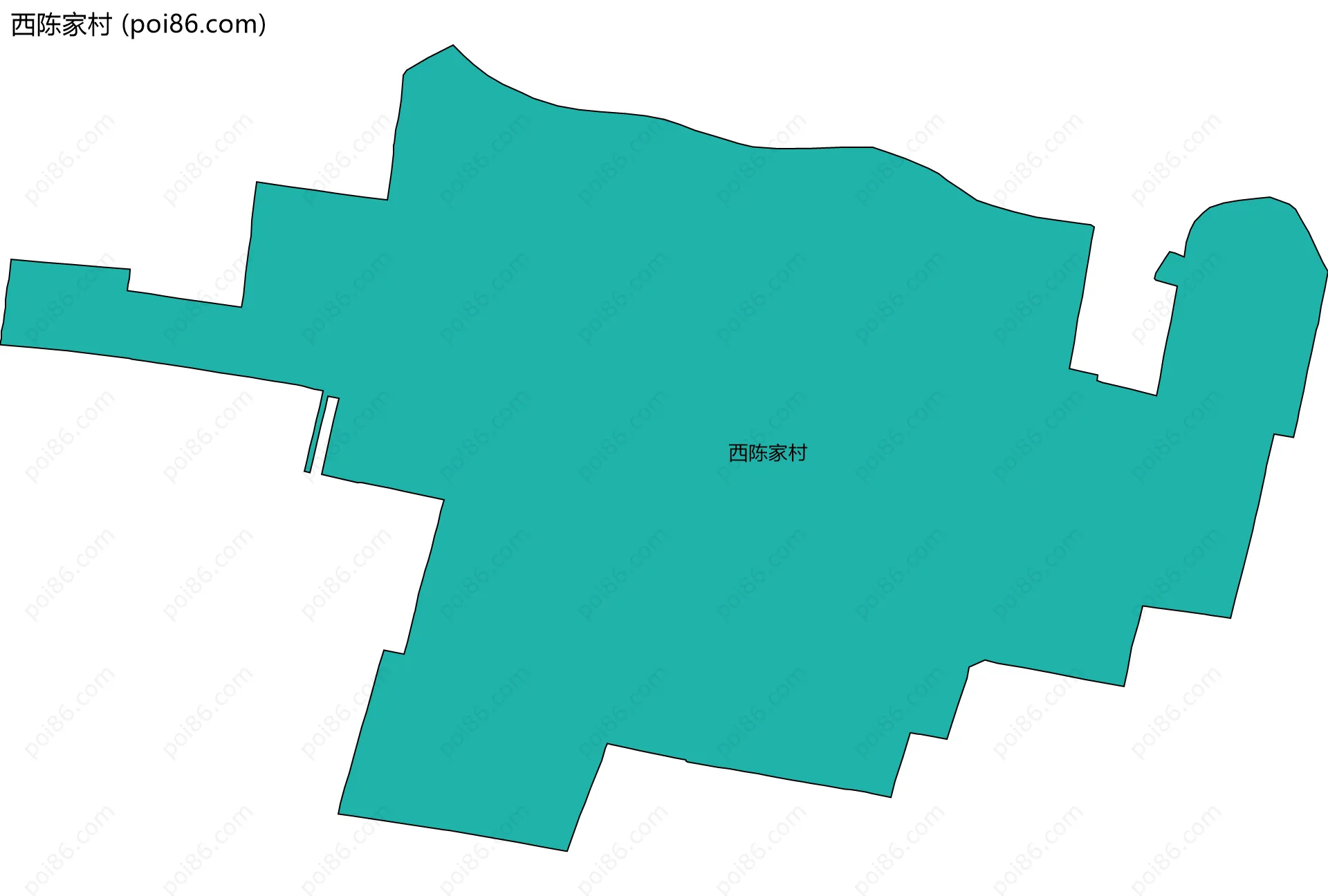 西陈家村边界地图