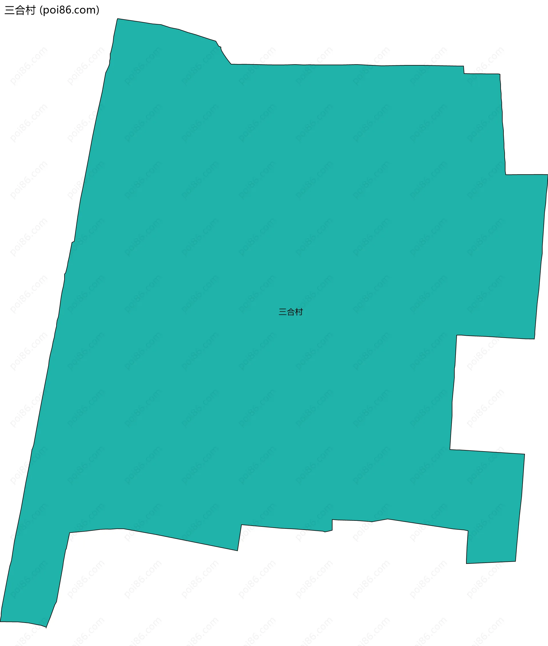 三合村边界地图