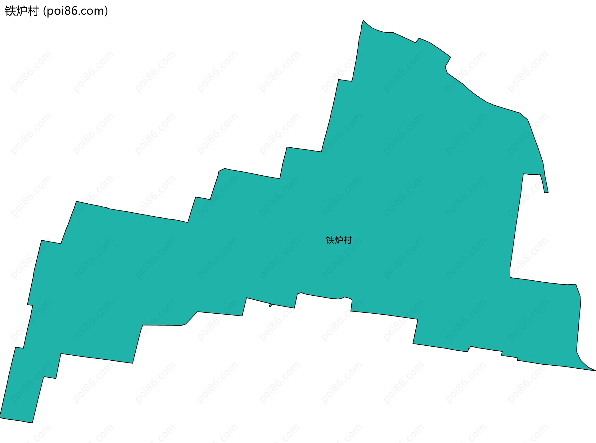 铁炉村边界地图