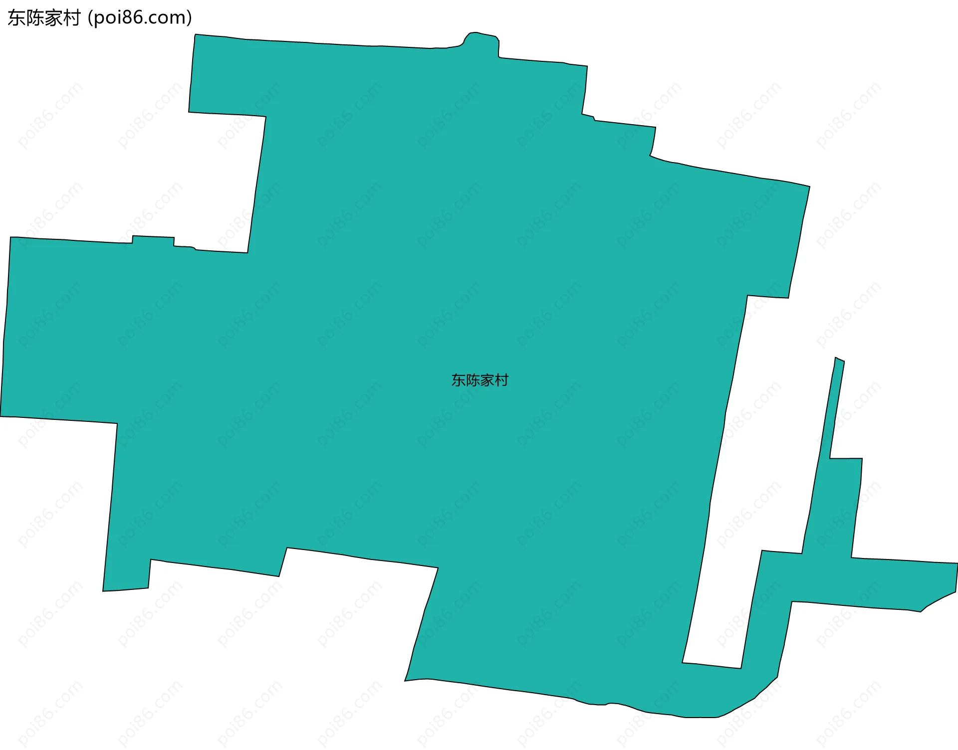 东陈家村边界地图